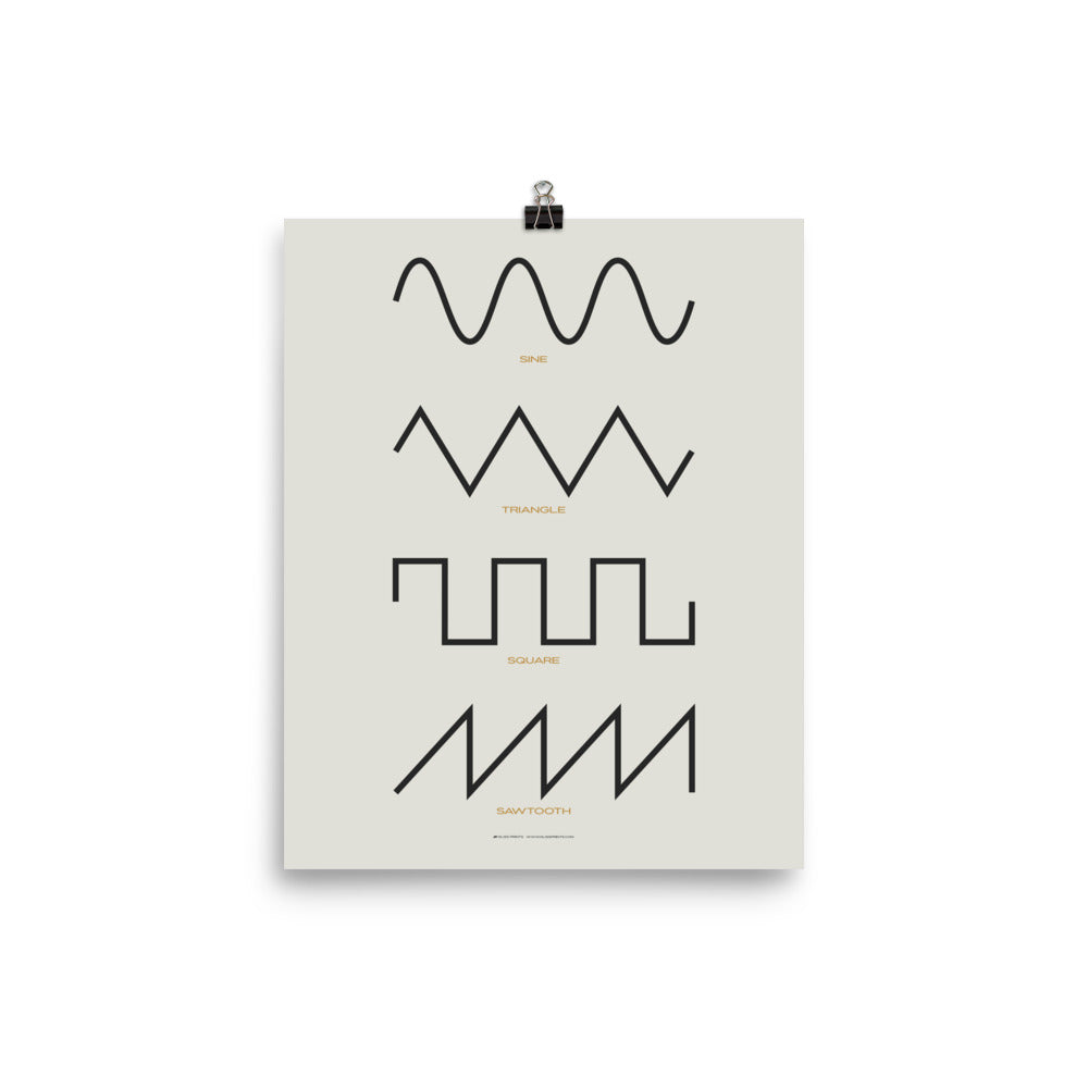 Synthesizer Waveform Print, Cream