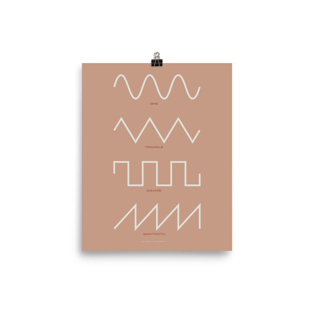 Synthesizer Waveform Print, Pink