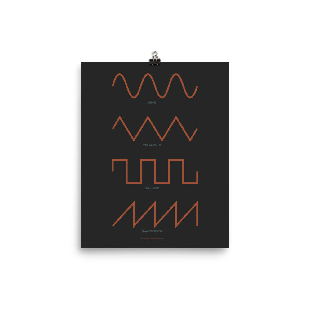 Synthesizer Waveform Print, Black