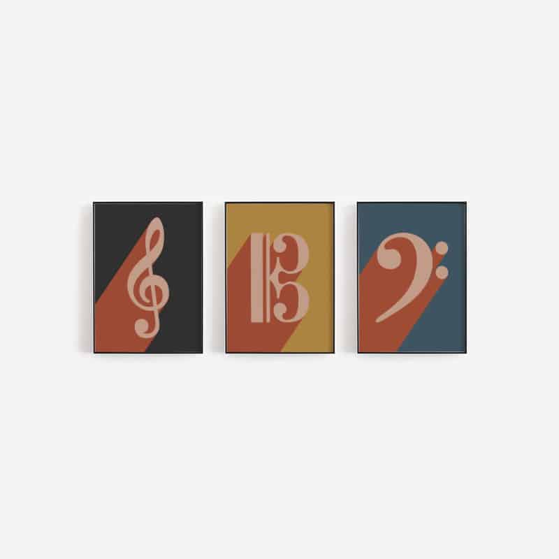 Music Clefs Poster Set