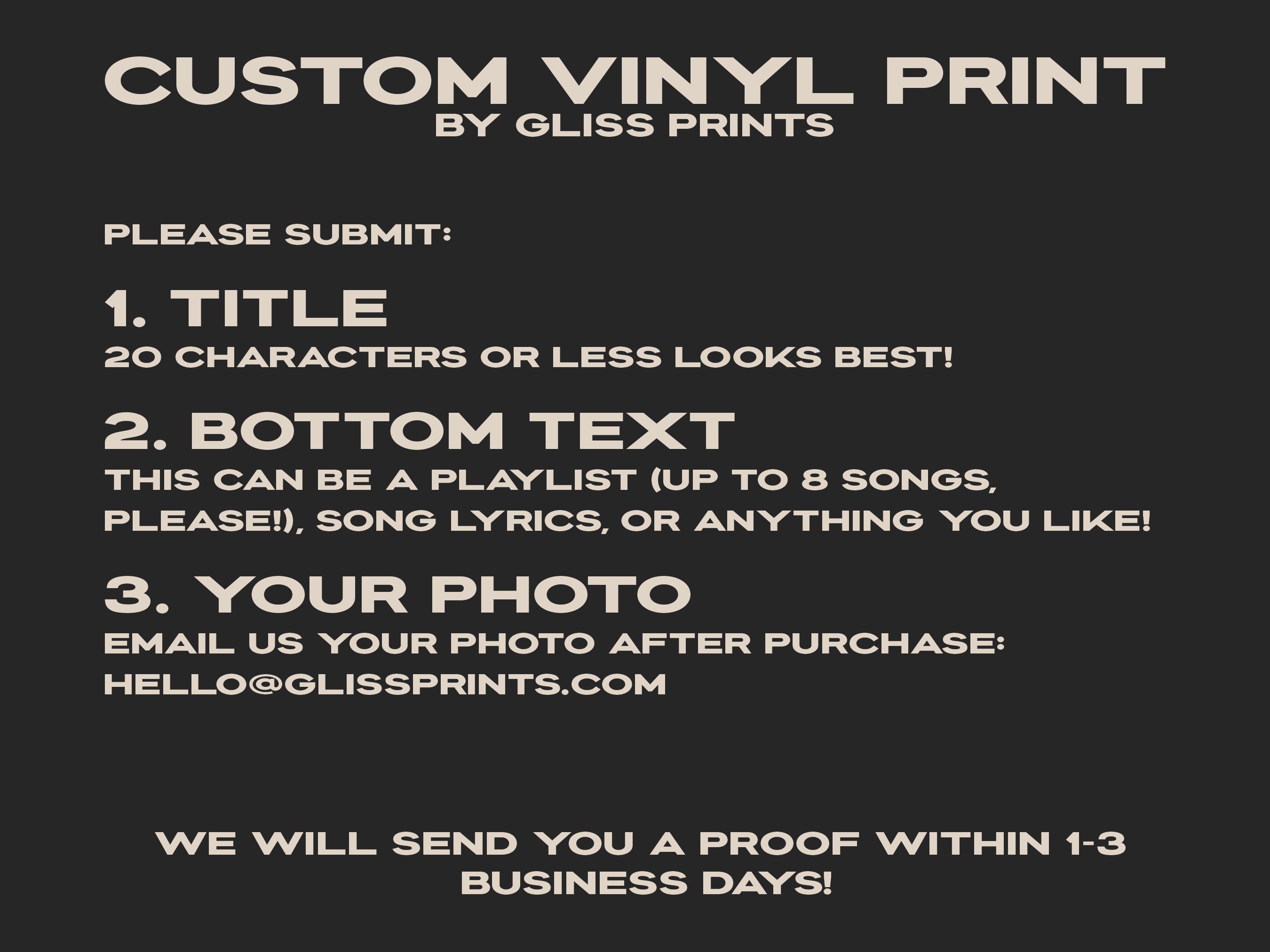 Custom Vinyl Record Square Print