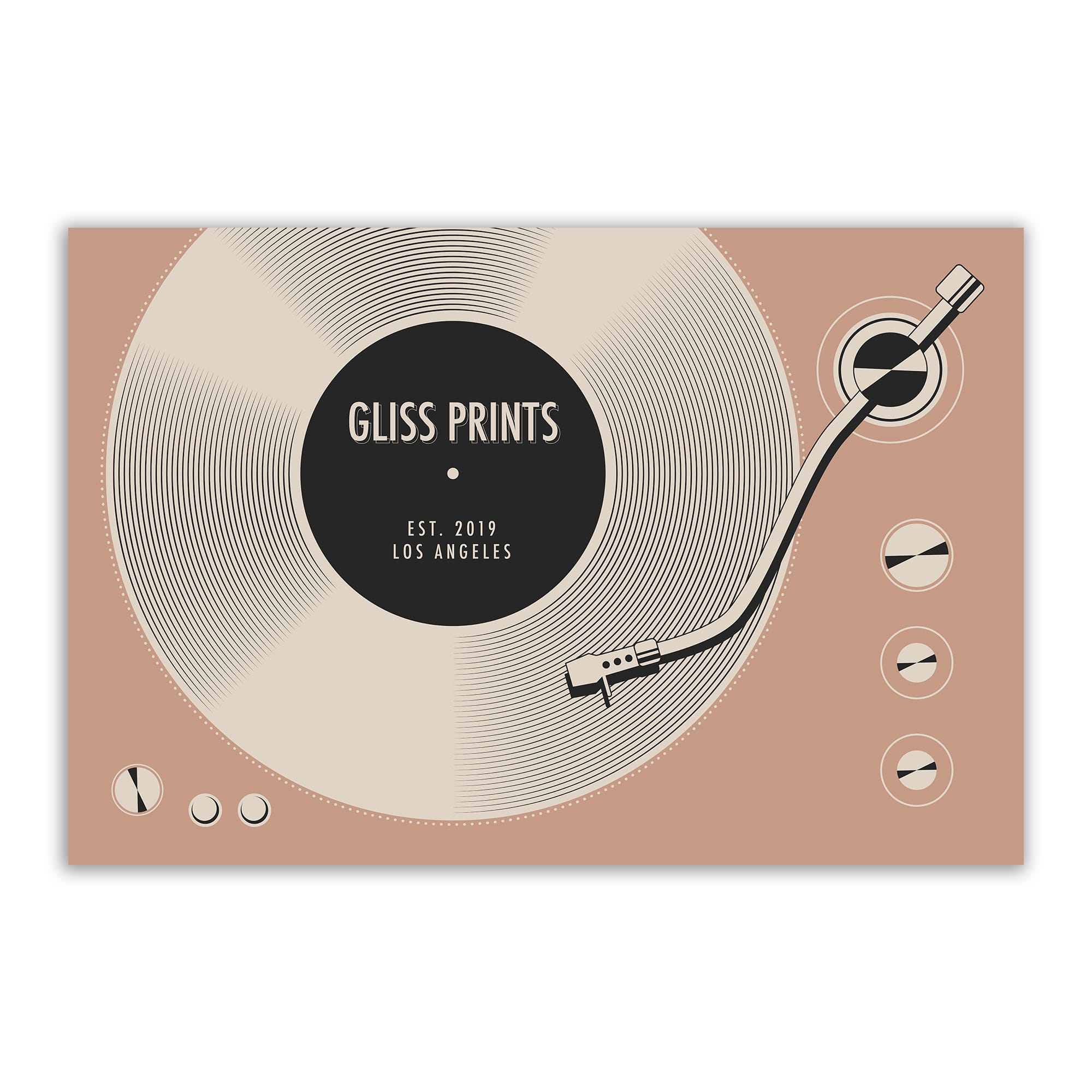Custom Vinyl Record Poster | Personalized Print, Pink
