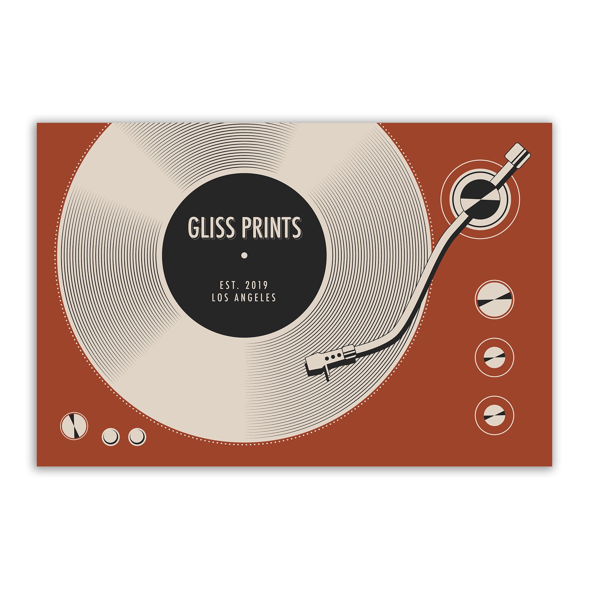Custom Vinyl Record Poster | Personalized Print, Red