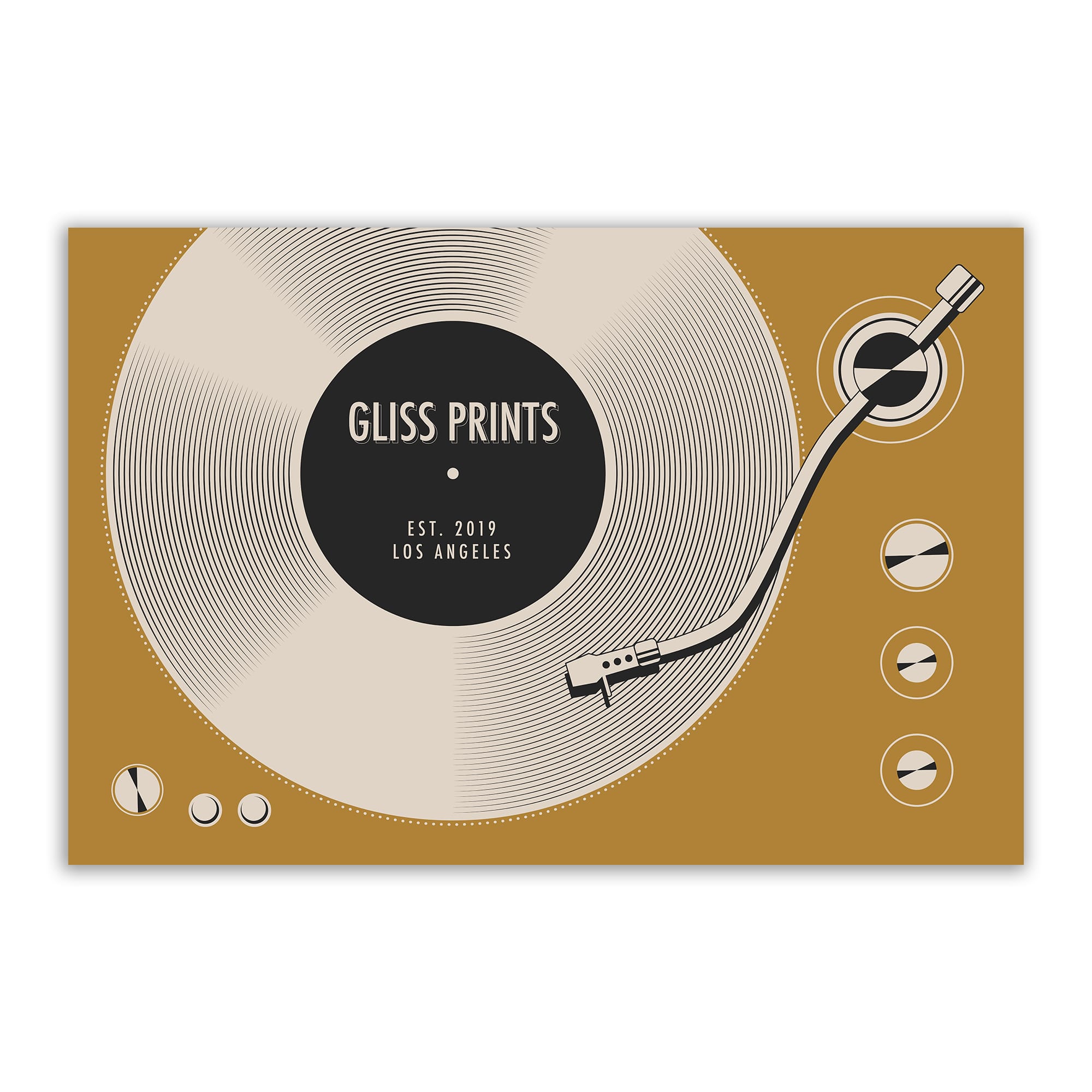Custom Vinyl Record Poster | Personalized Print, Yellow