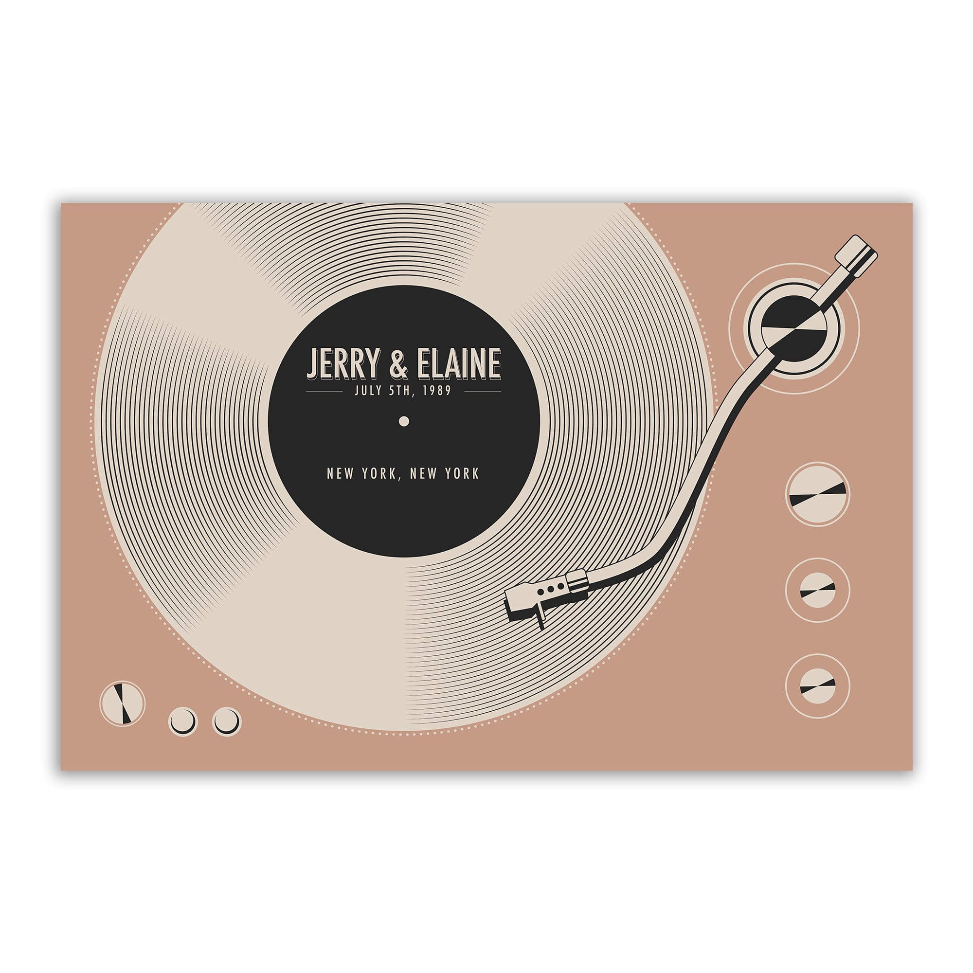 Custom Vinyl Record Poster | Personalized Print, Pink