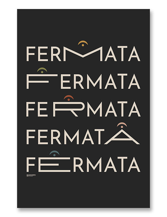 Fermata Typography Print, Black