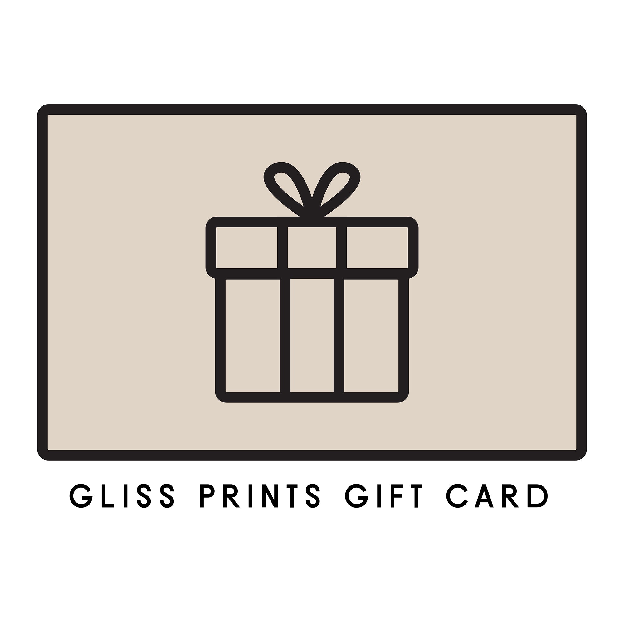 Gliss Prints Music Posters Gift Card
