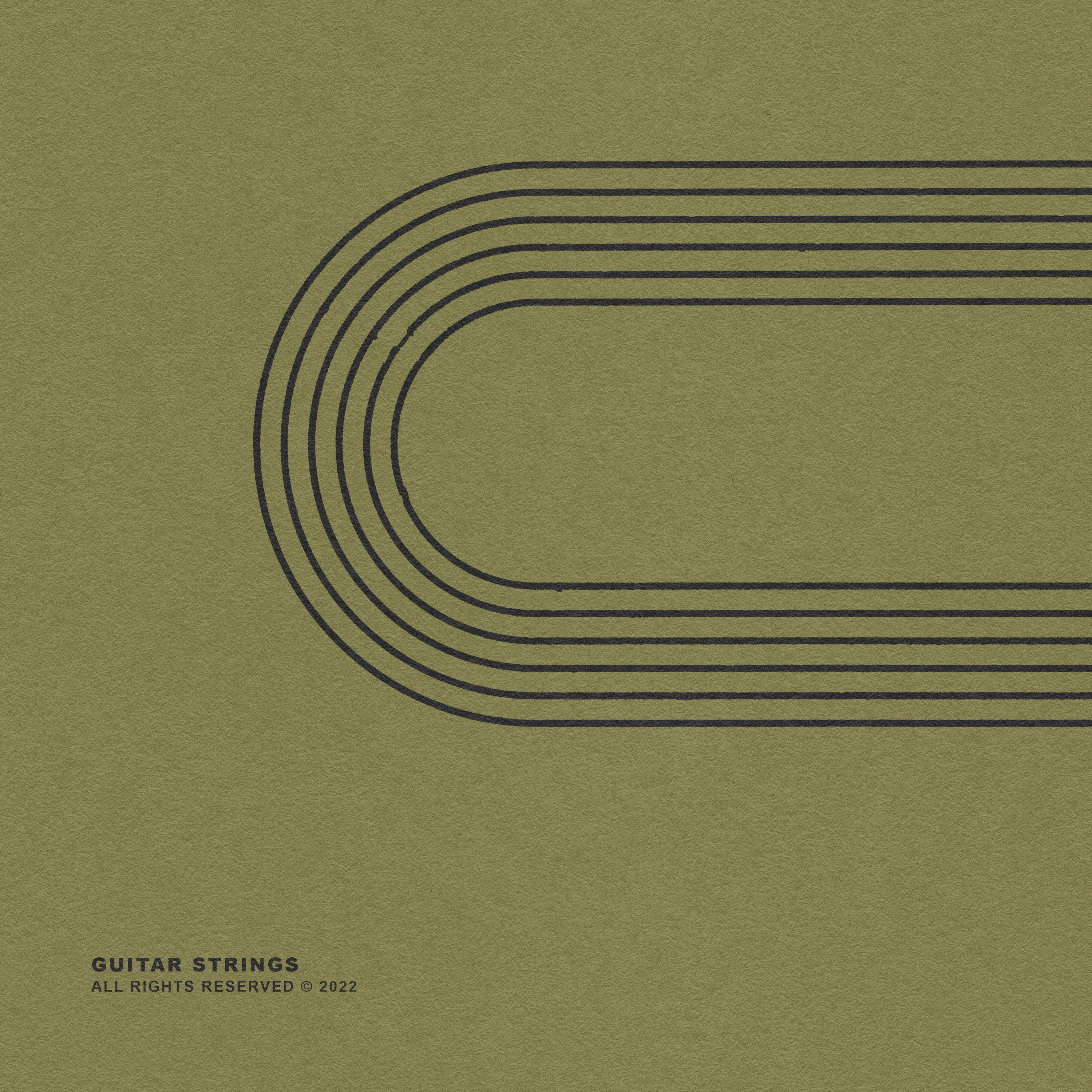 Guitar Strings Print, Green