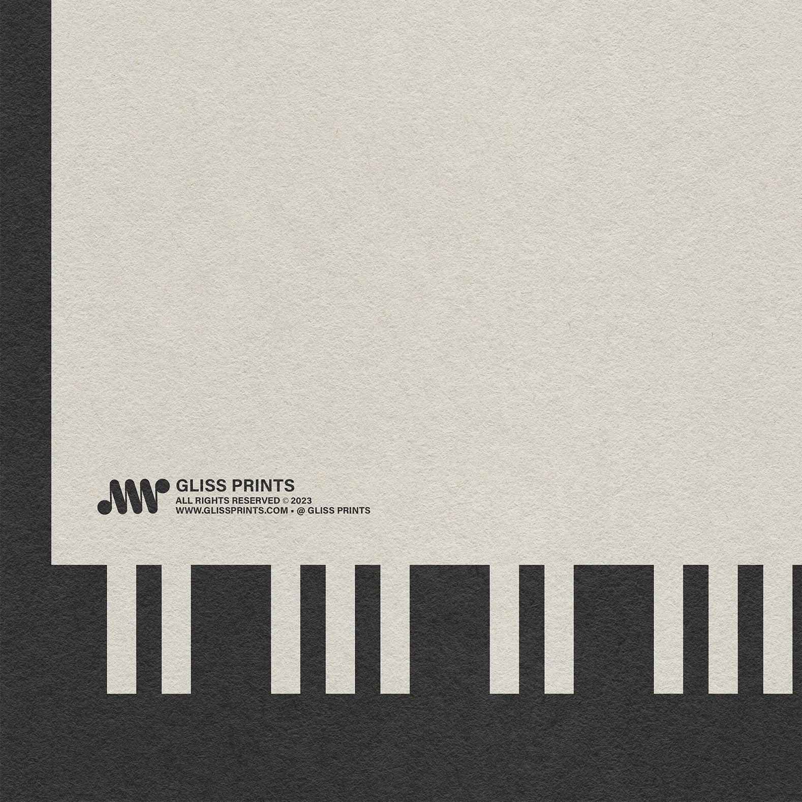 Piano Typography Print