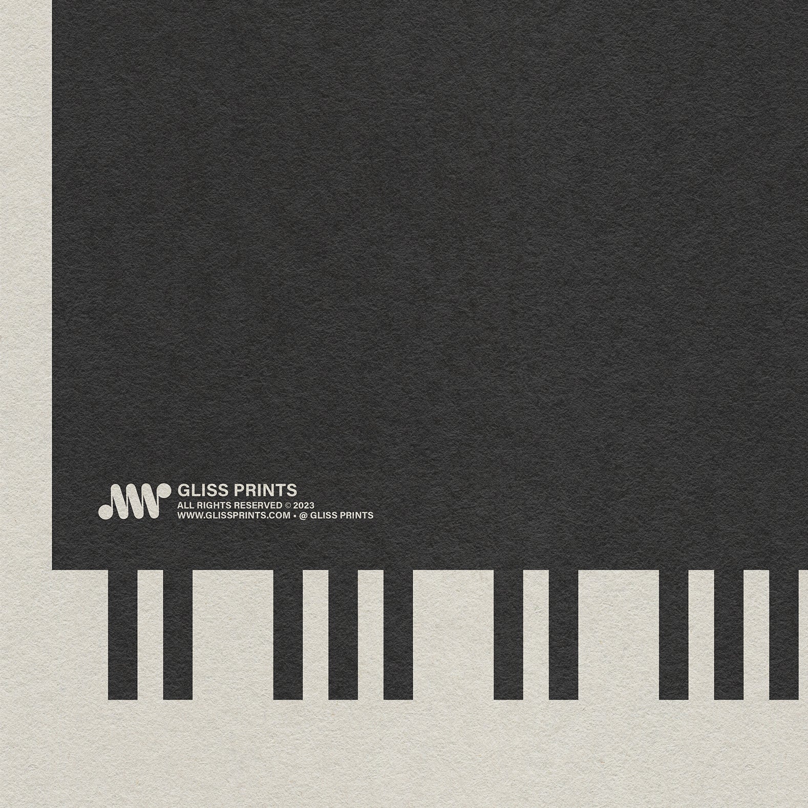 Piano Typography Print