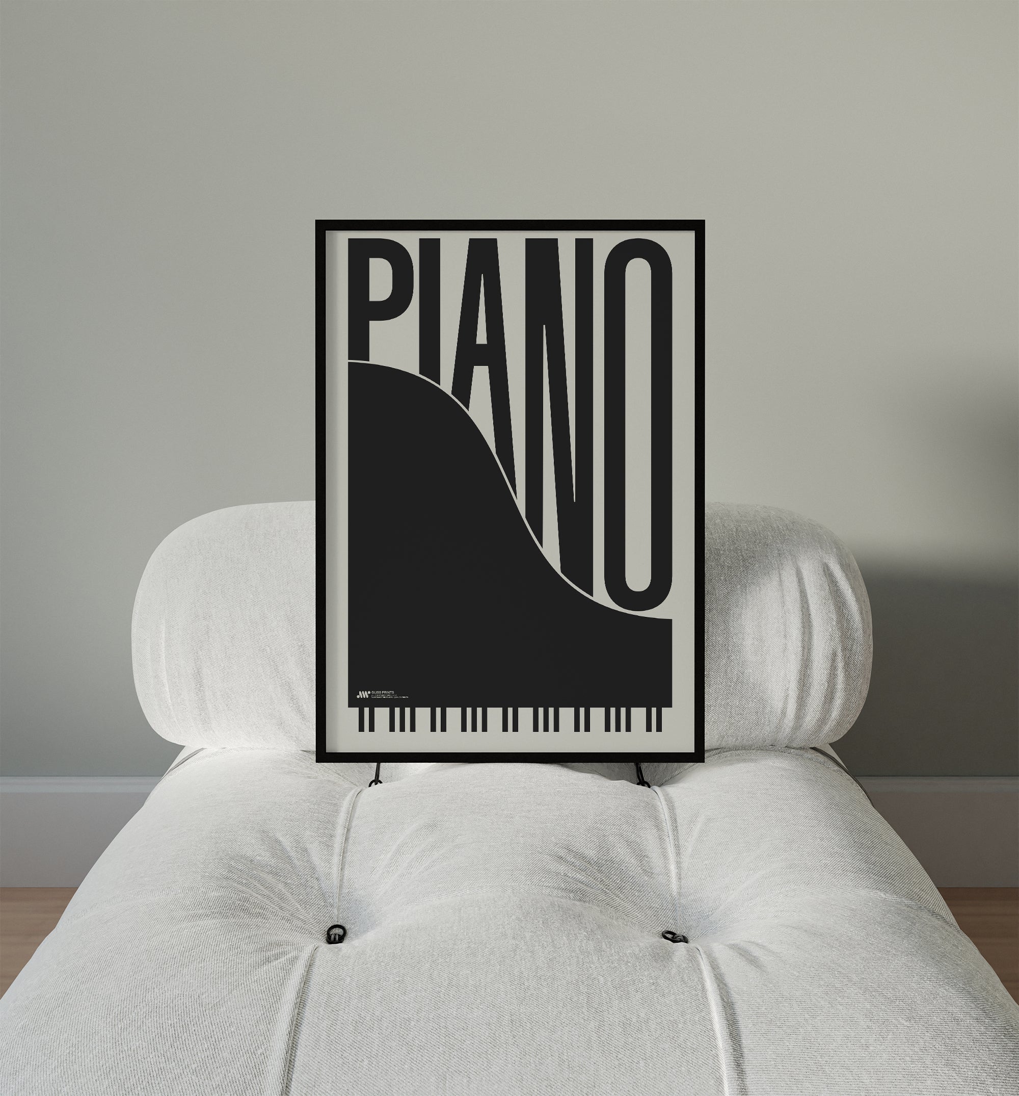 Piano Typography Print
