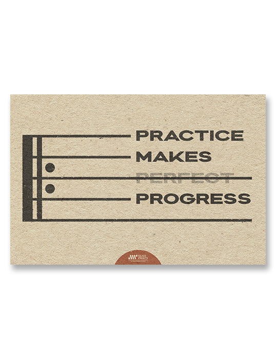 Practice Makes Perfect Kraft Paper Print