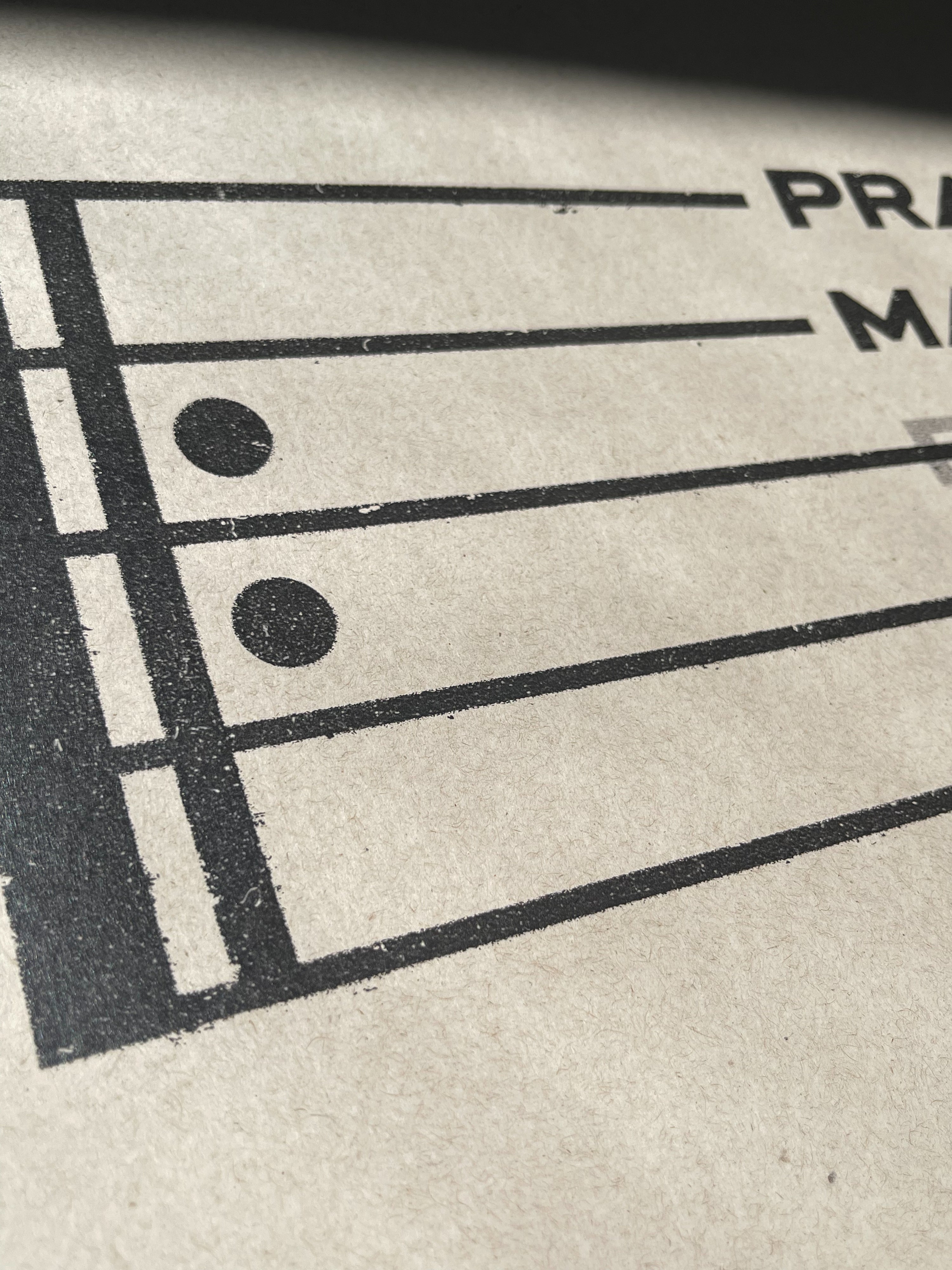 Practice Makes Perfect Kraft Paper Print