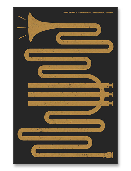 Trumpet Instrument Music Art Print