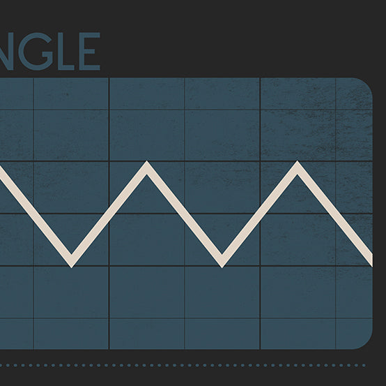 Synthesizer Oscillator Waveforms Poster, Black 2
