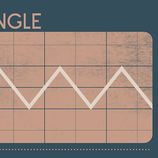 Synthesizer Oscillator Waveforms Poster, Blue 2