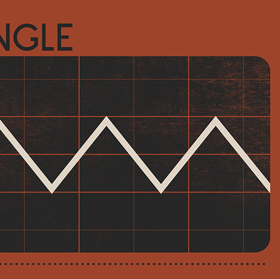 Synthesizer Oscillator Waveforms Poster, Red 2