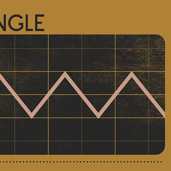 Synthesizer Oscillator Waveforms Poster, Yellow 2