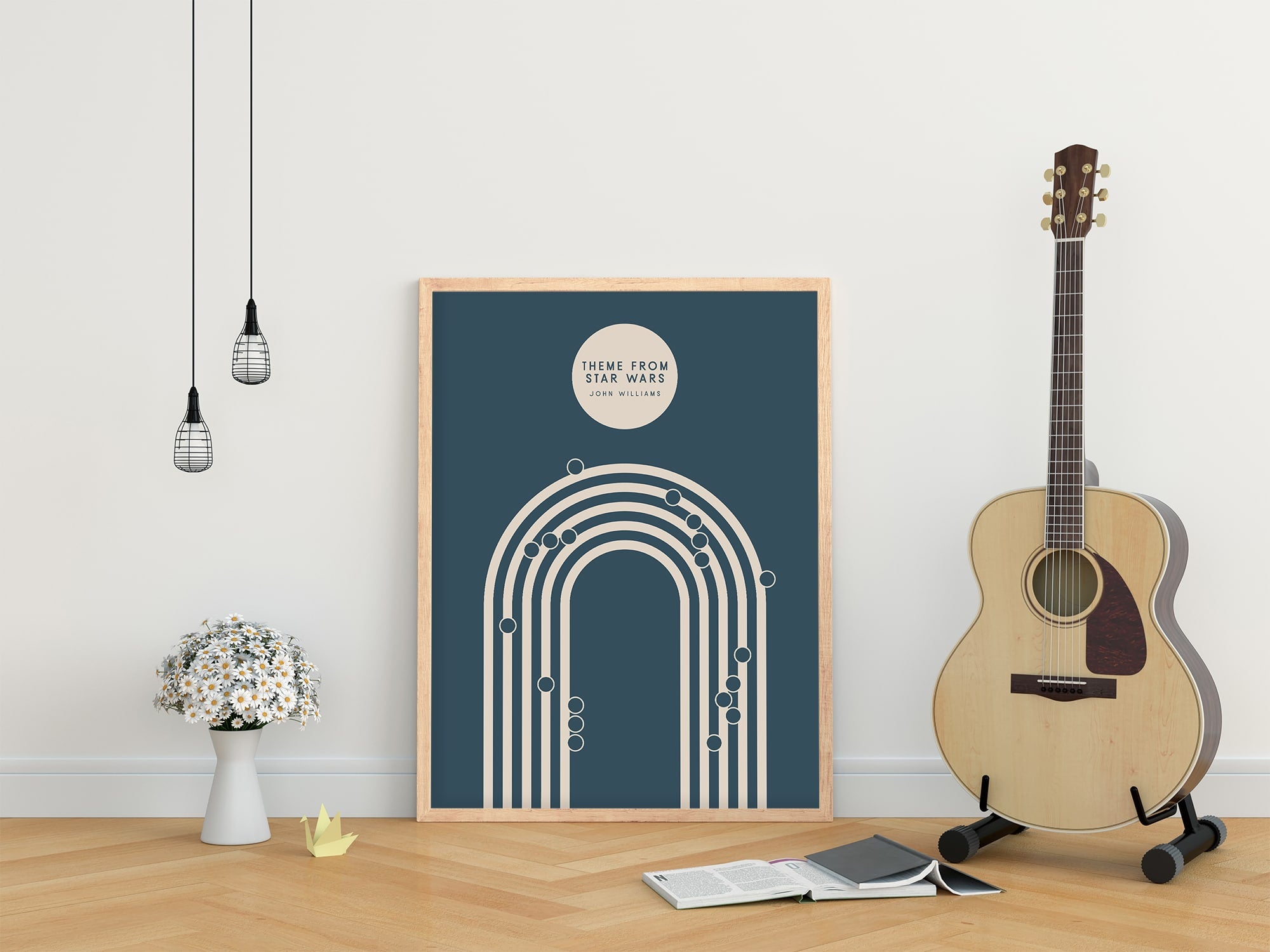 Custom Music Notation Print | Choose Your Song, Blue