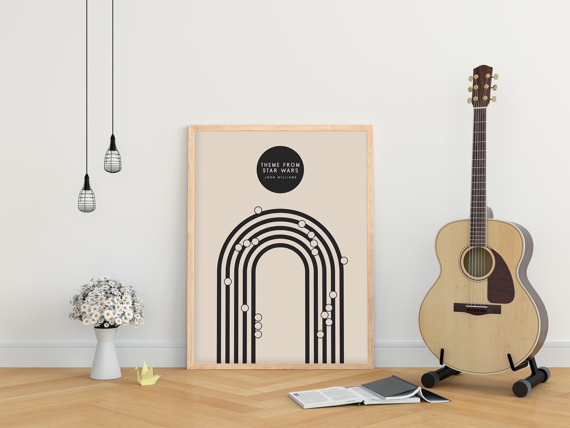 Custom Music Notation Print | Choose Your Song | Cream