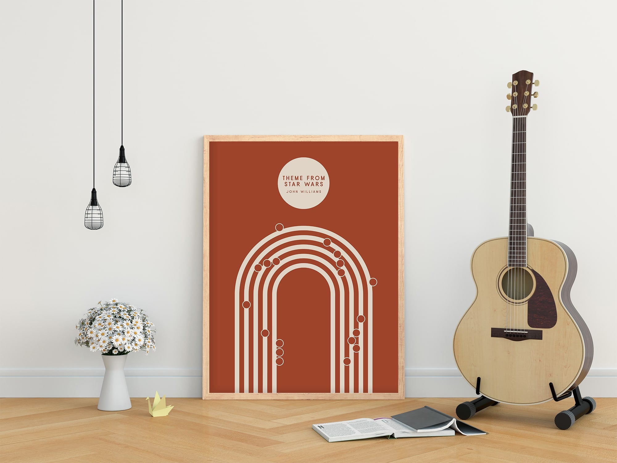 Custom Music Notation Print | Choose Your Song, Red