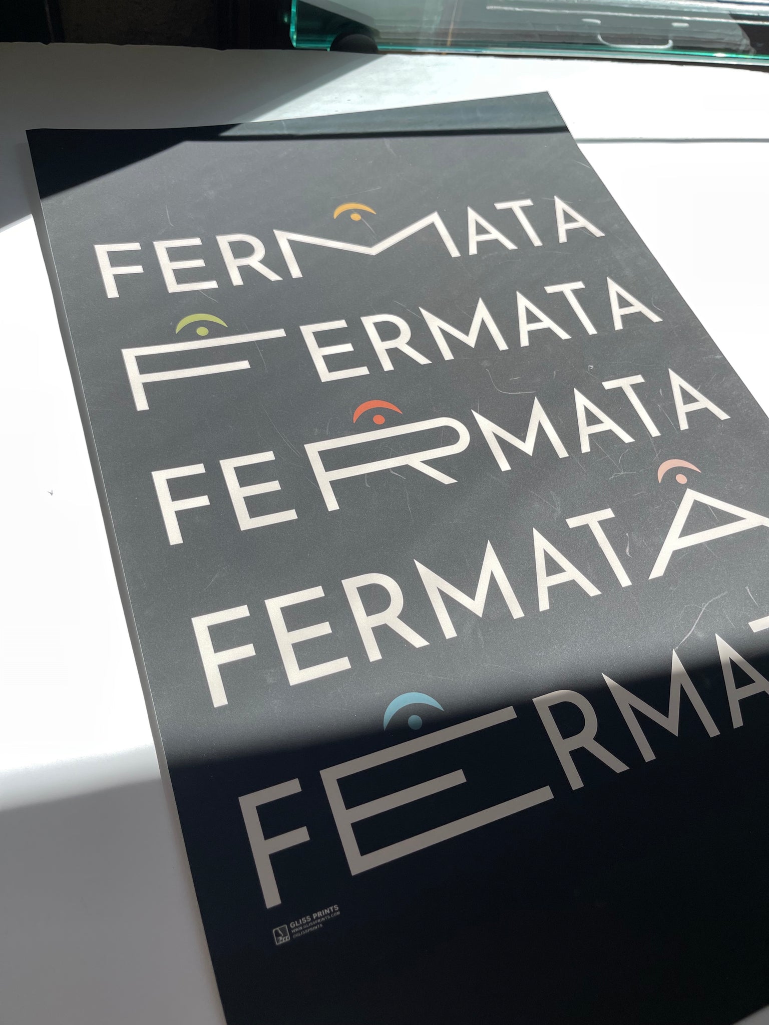 Fermata Typography Print, Black
