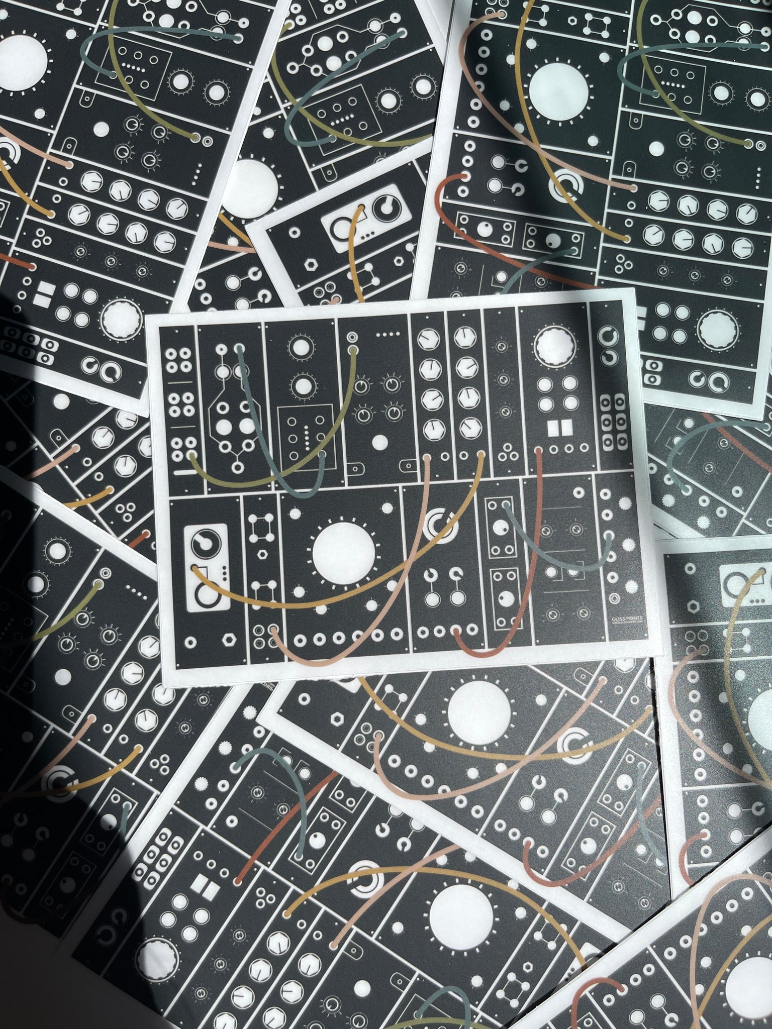 Modular Synthesizer Clear Frosted Sticker - Eurorack Inspired Design