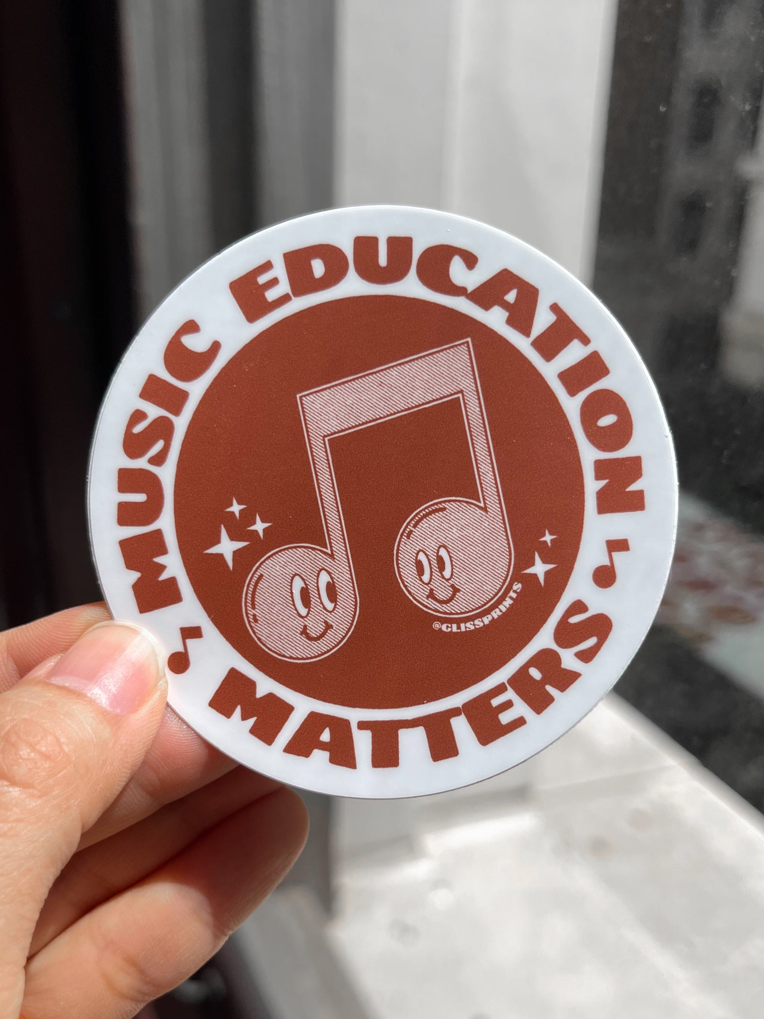 Music Education Matters Sticker, Red