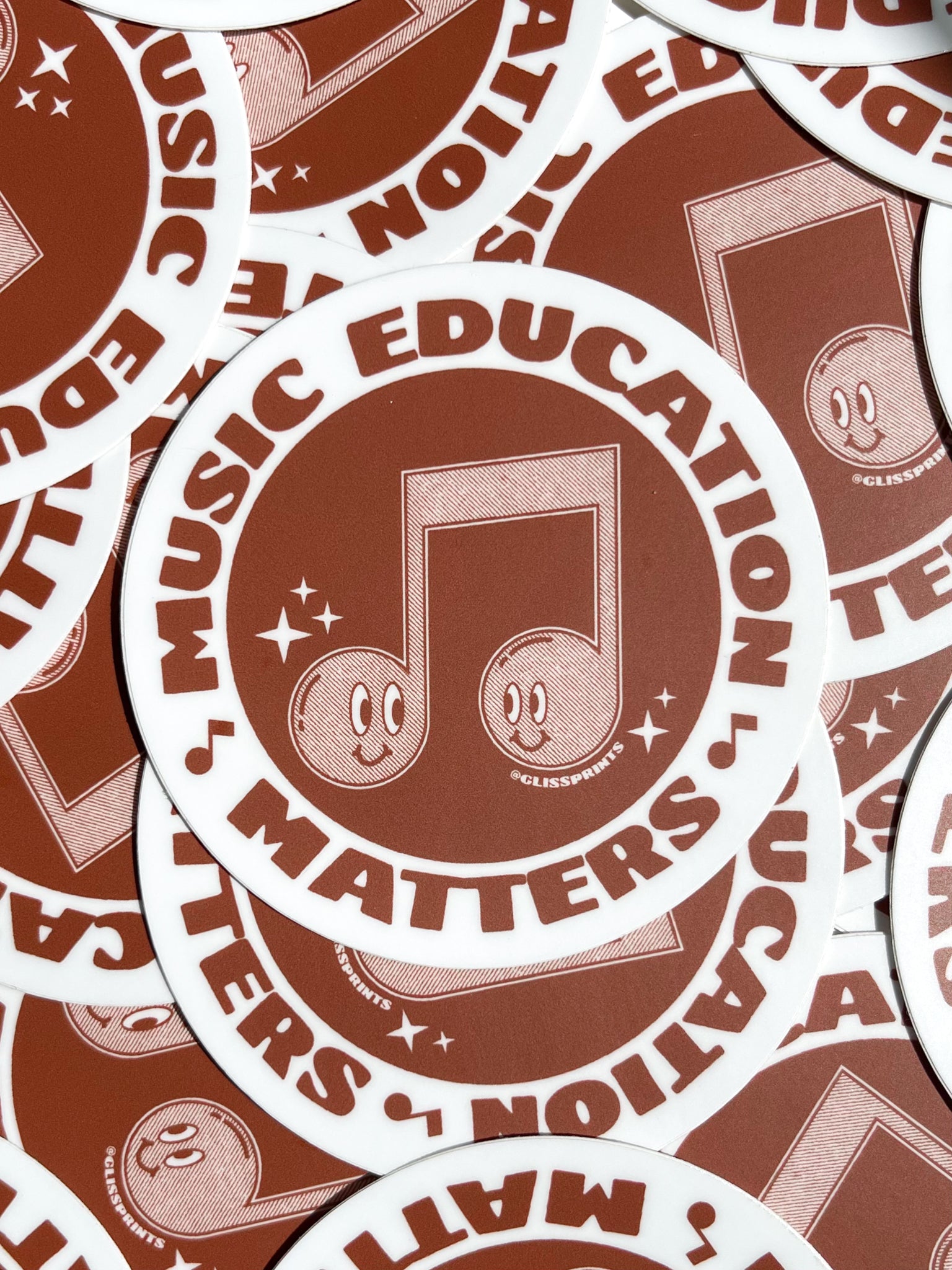 Music Education Matters Sticker, Red