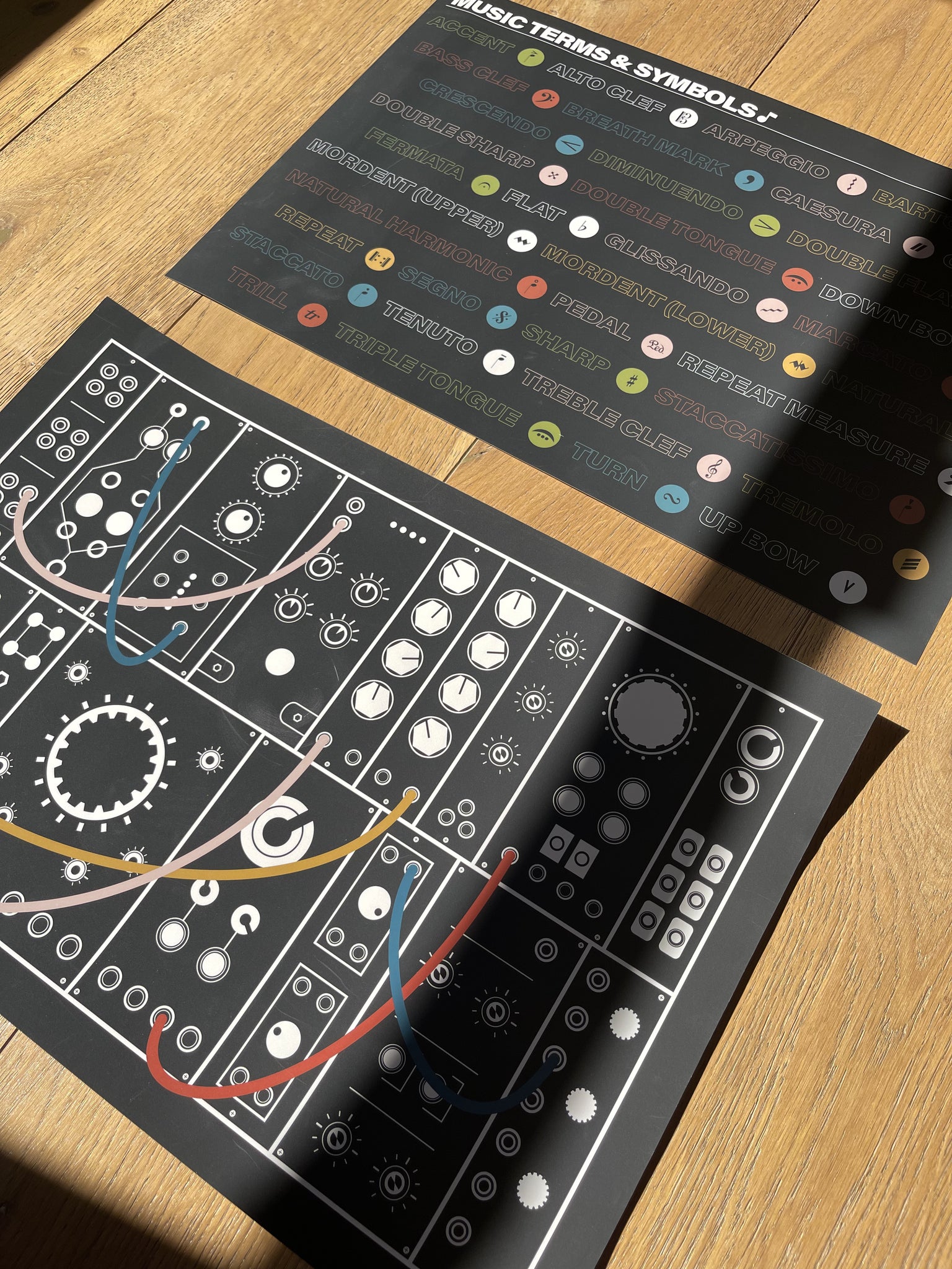 Modular Synthesizer Poster, Eurorack Inspired Print, Black – Gliss Prints