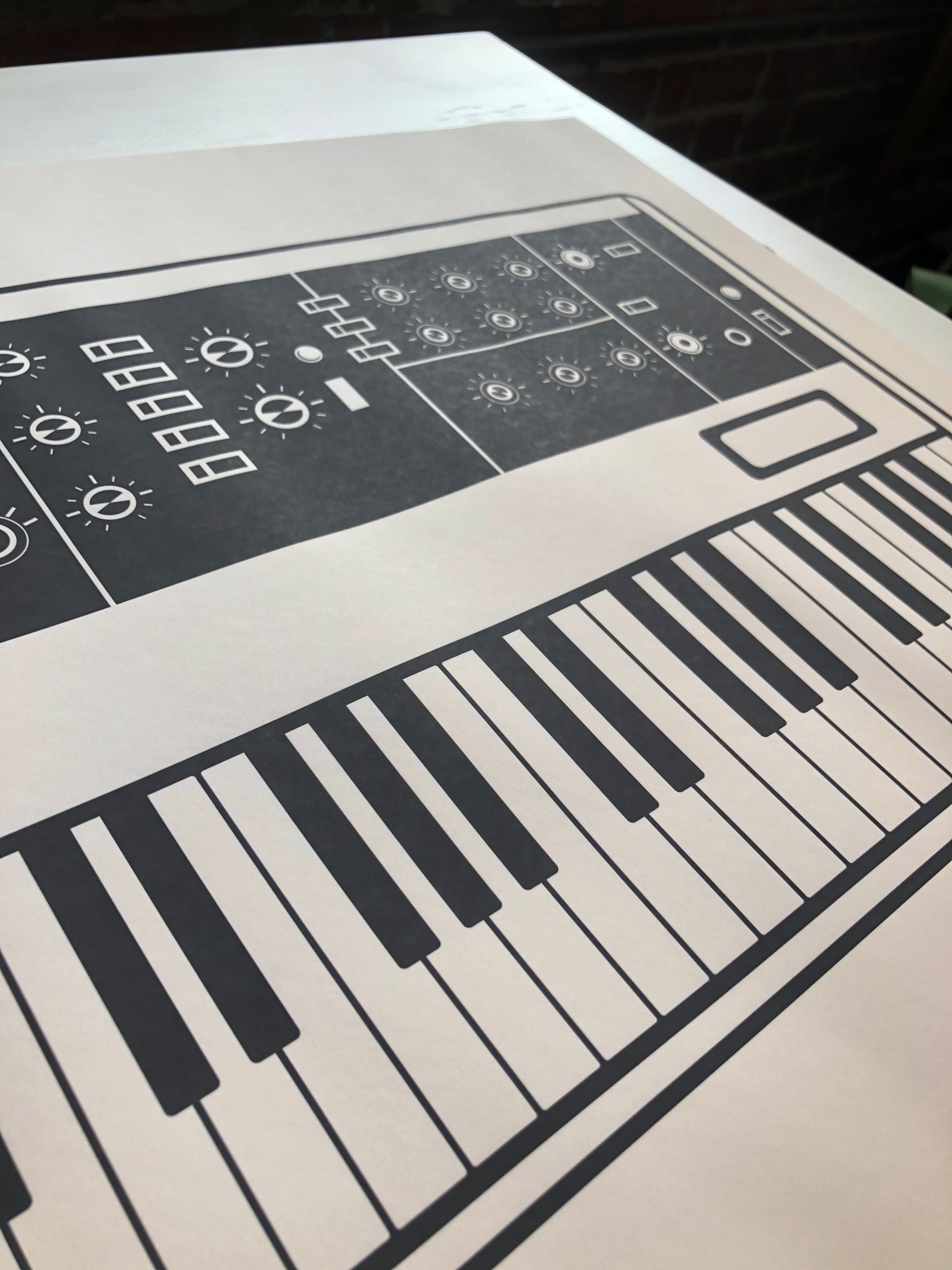 Moog Minimoog Poster in cream