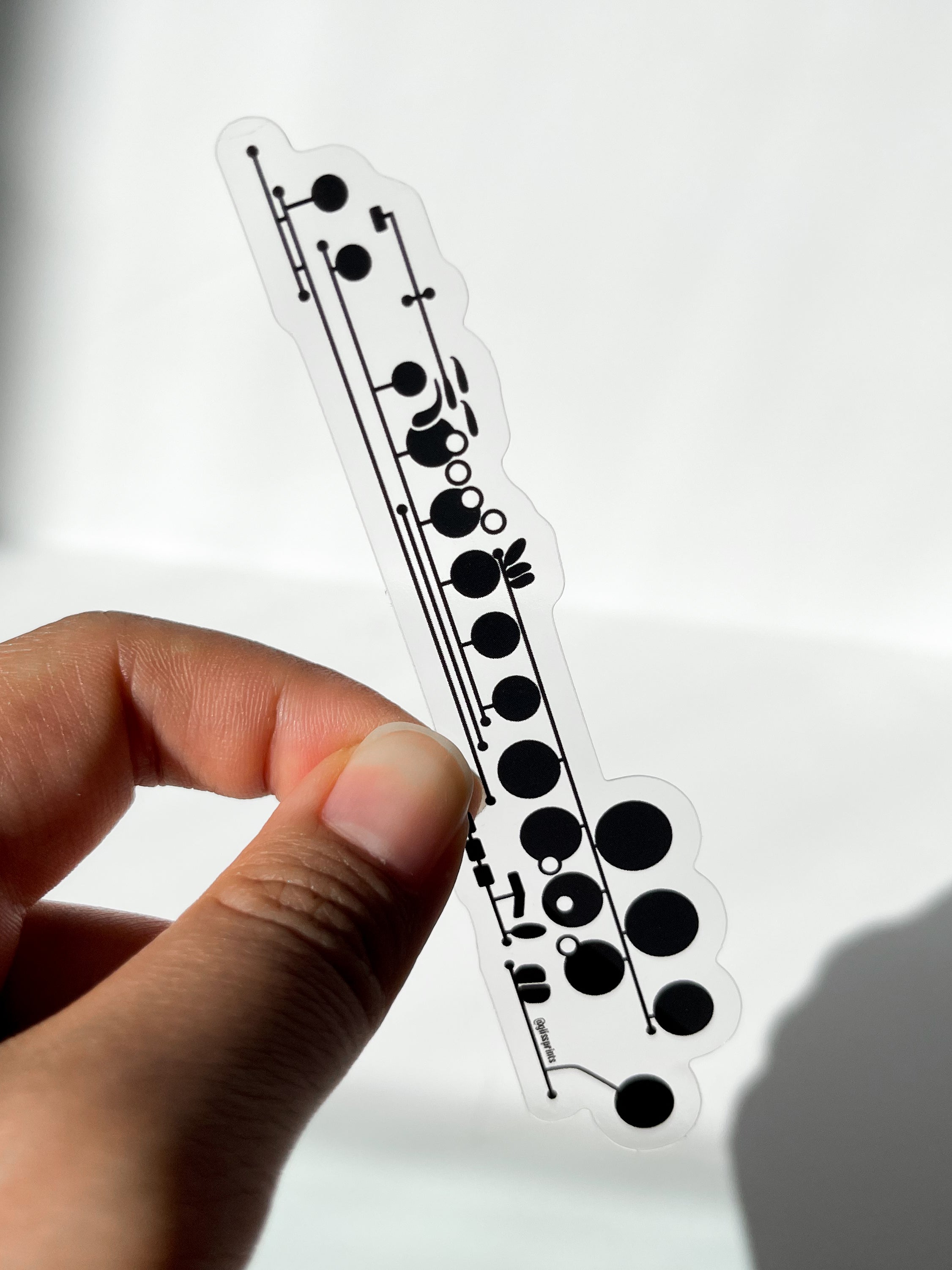 Saxophone Keys Clear Sticker