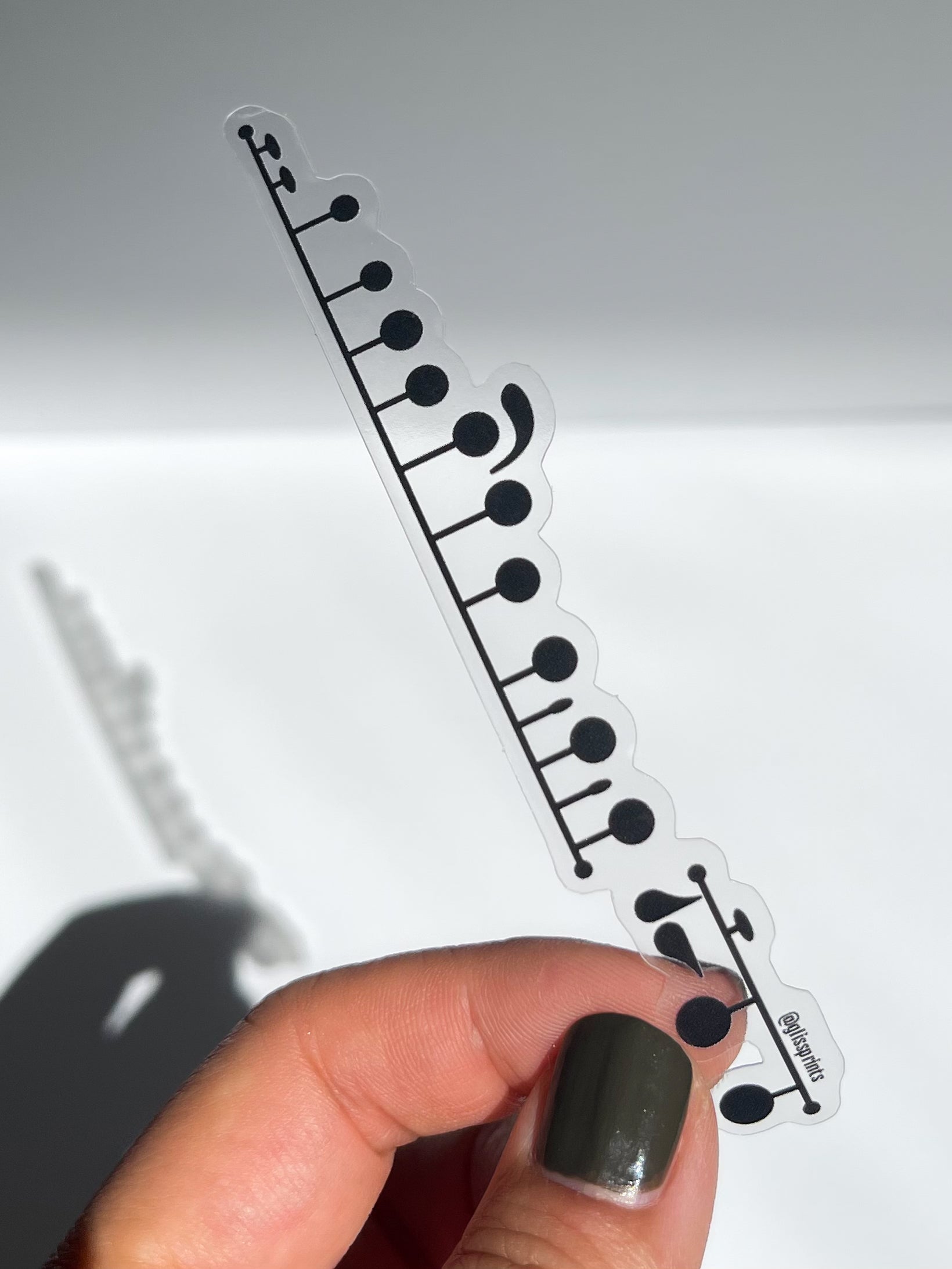 Flute Keys Clear Sticker