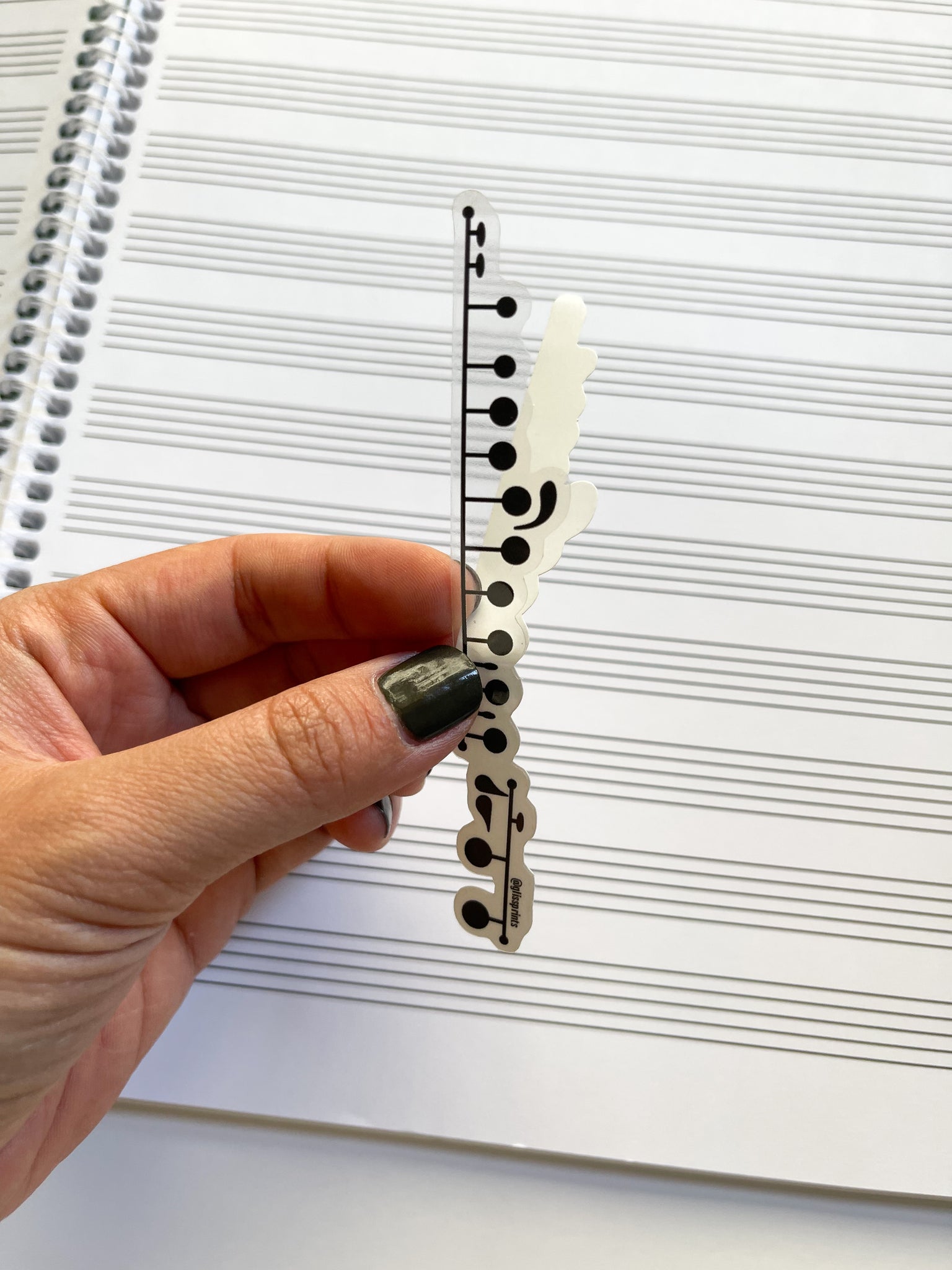 Flute Keys Clear Sticker