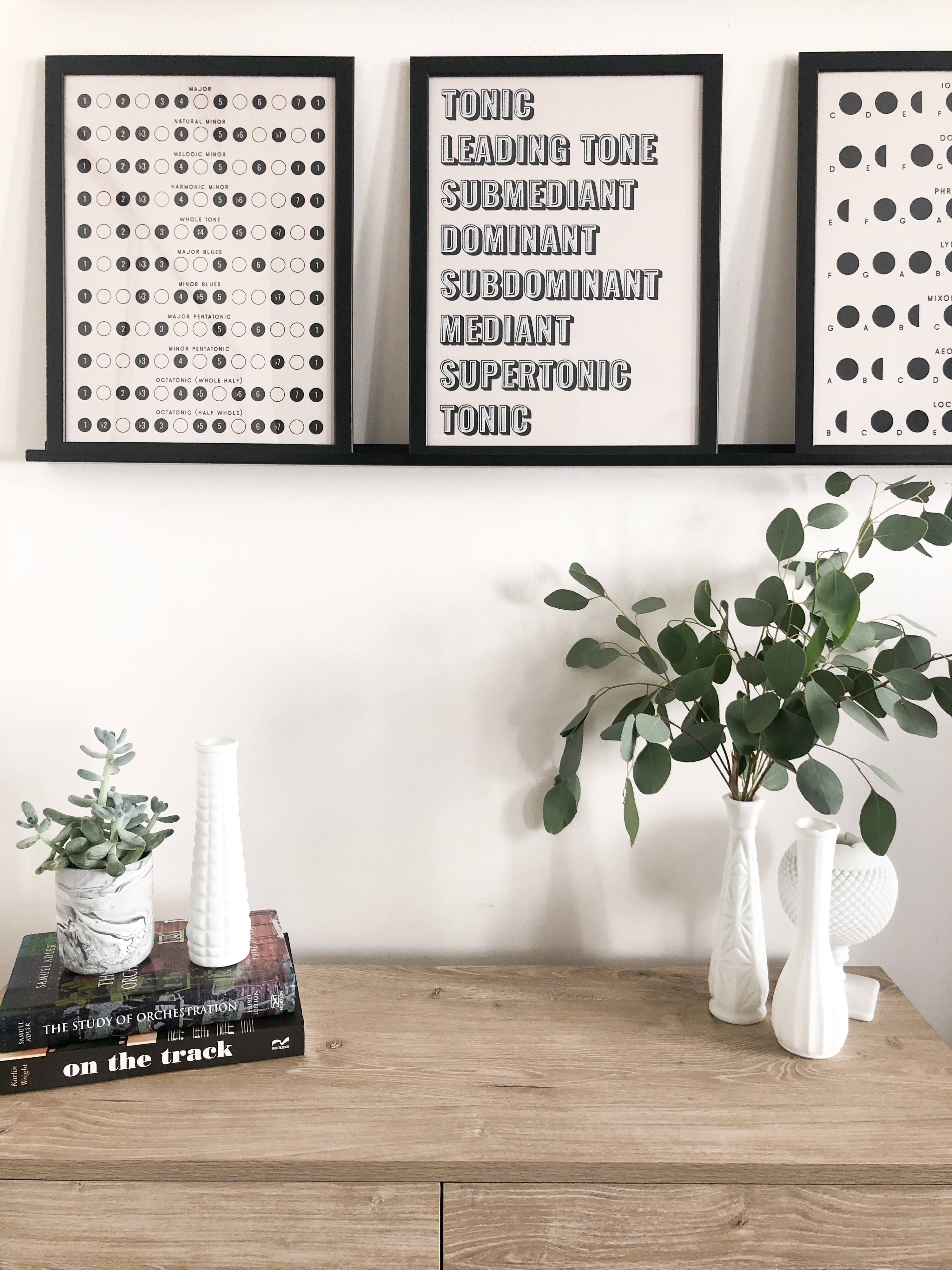 Music Scale Degrees Poster | Typography Music Art, Cream