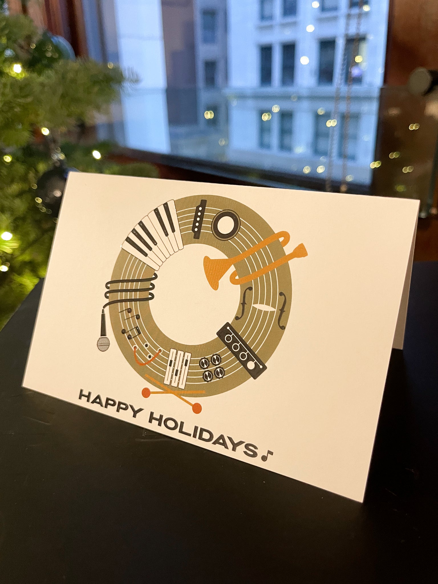 Music Wreath Holiday Greeting Card
