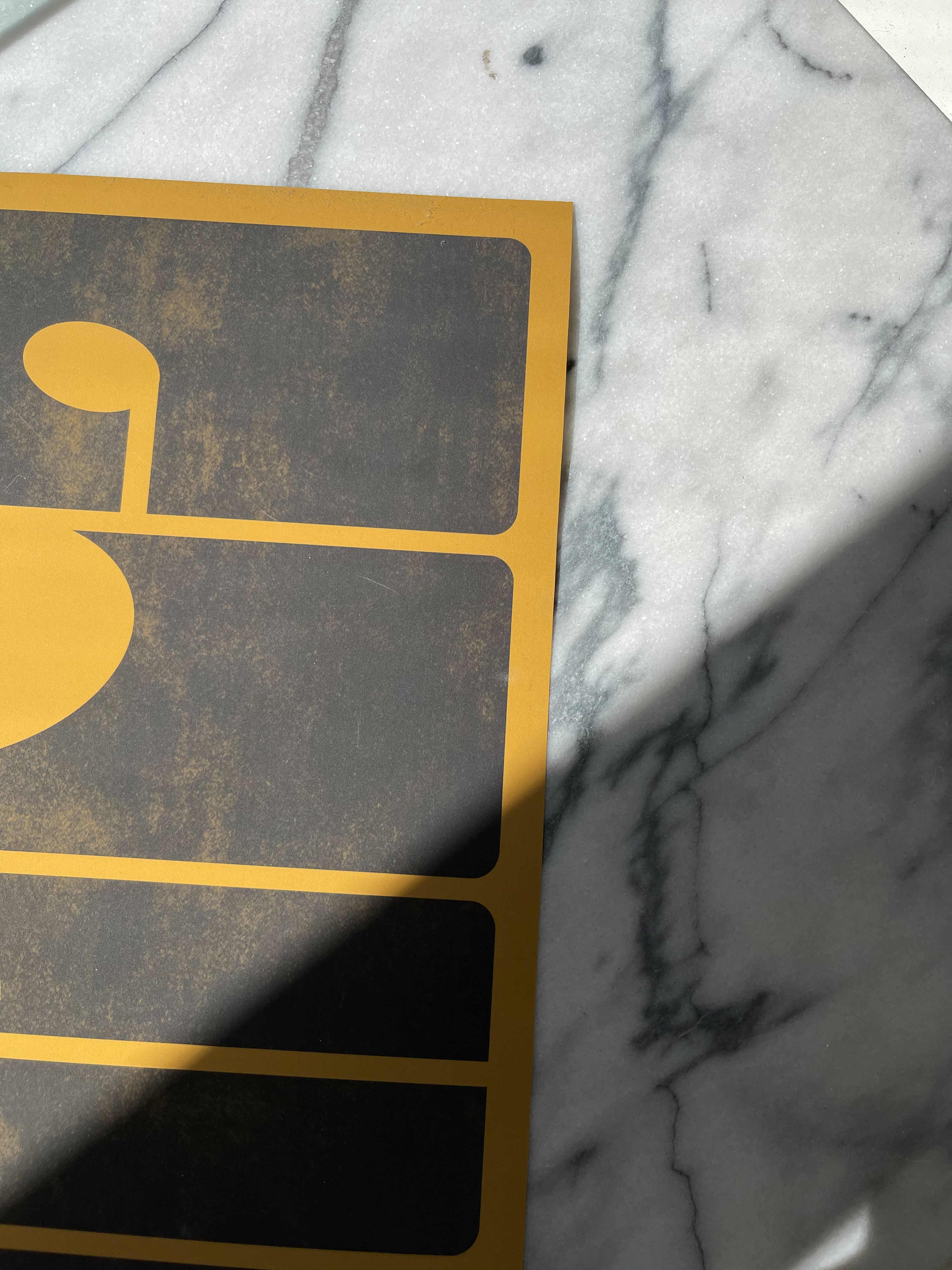 M-U-S-I-C Typography Poster, Yellow