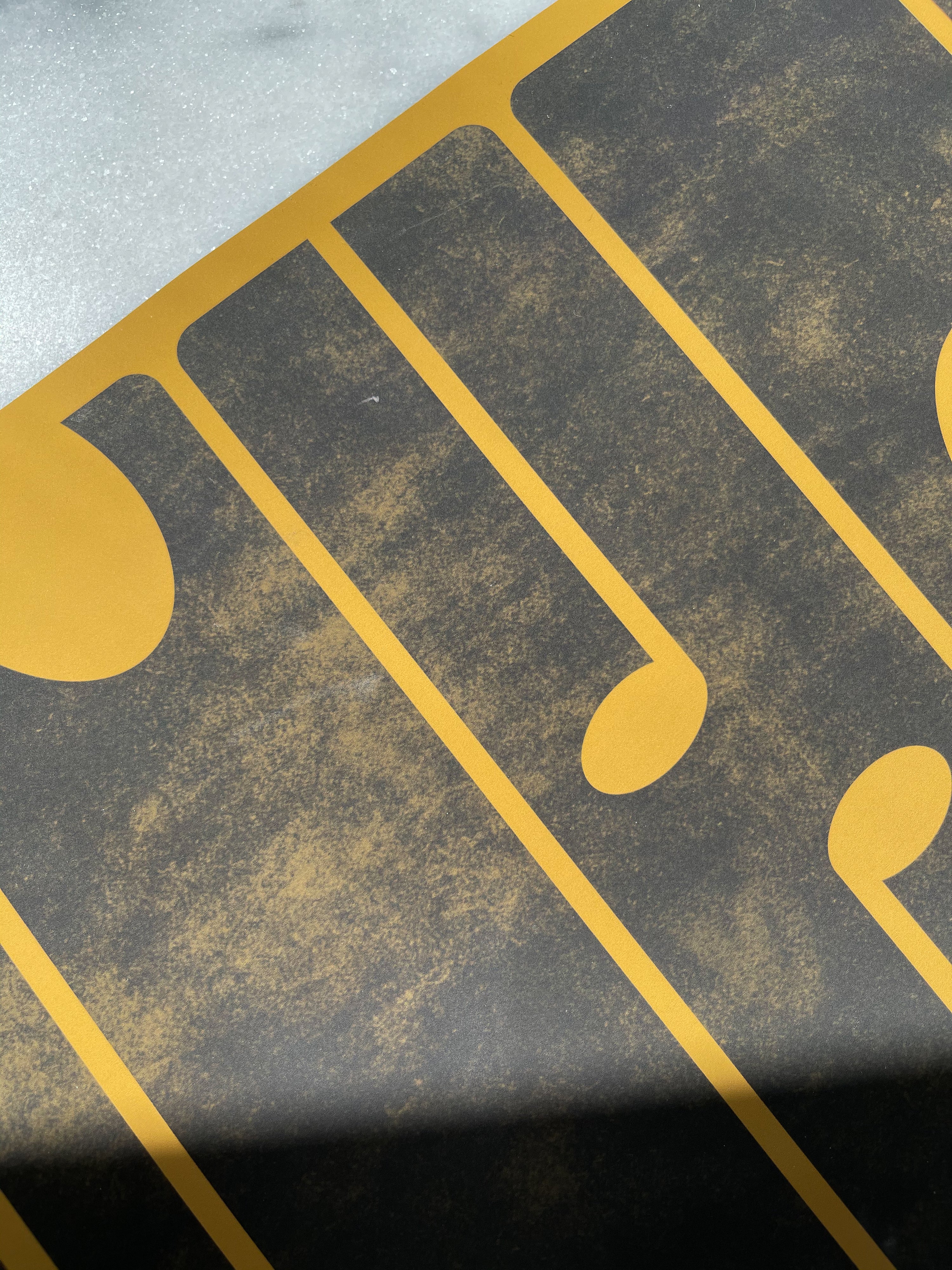M-U-S-I-C Typography Poster, Yellow