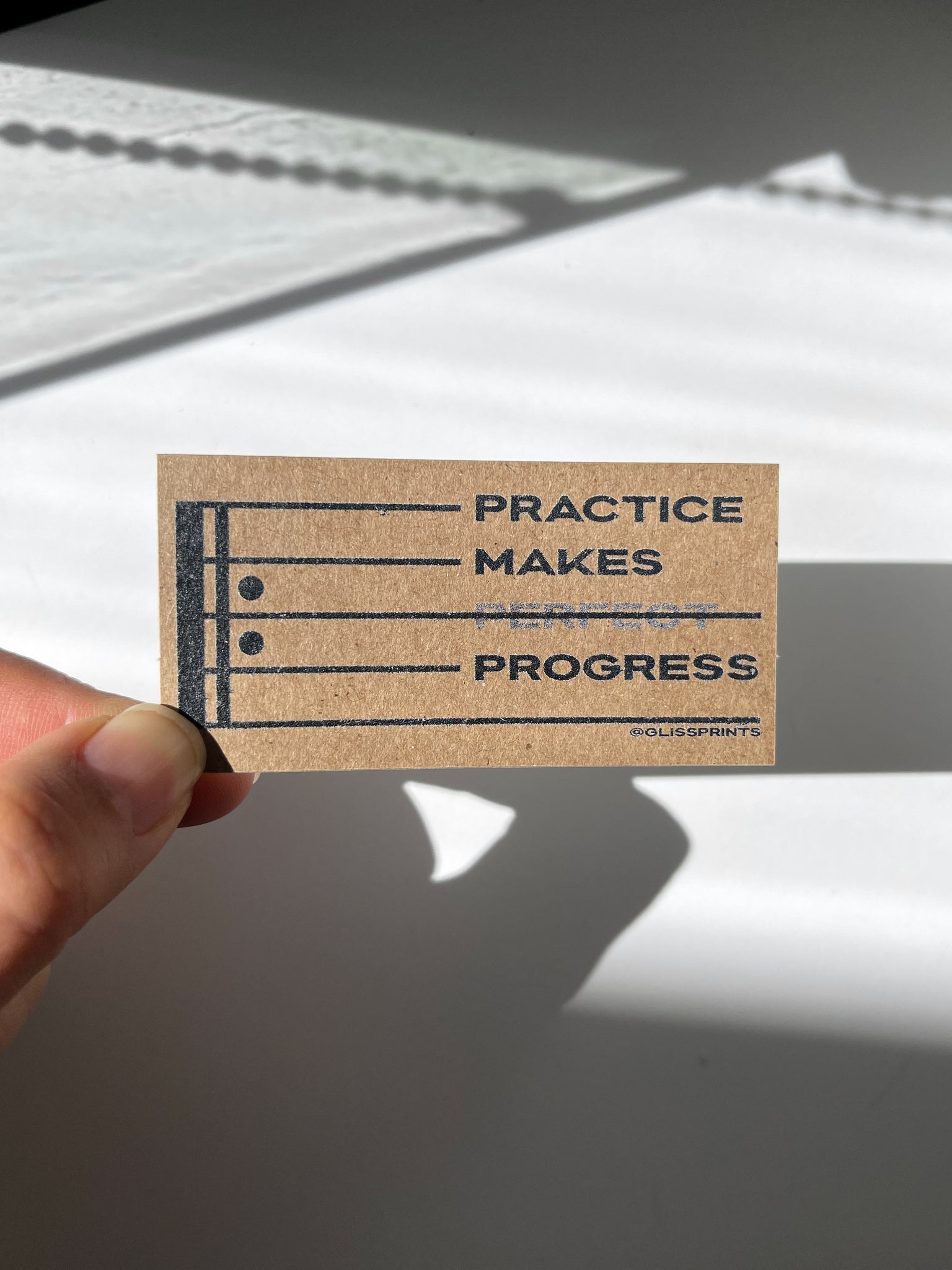 Practice Makes Progress Kraft Paper Sticker – Gliss Prints