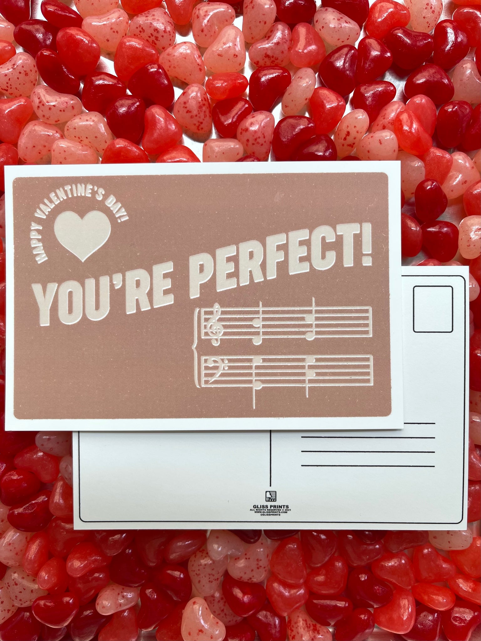 You're Perfect! Valentine's Day Music Postcard