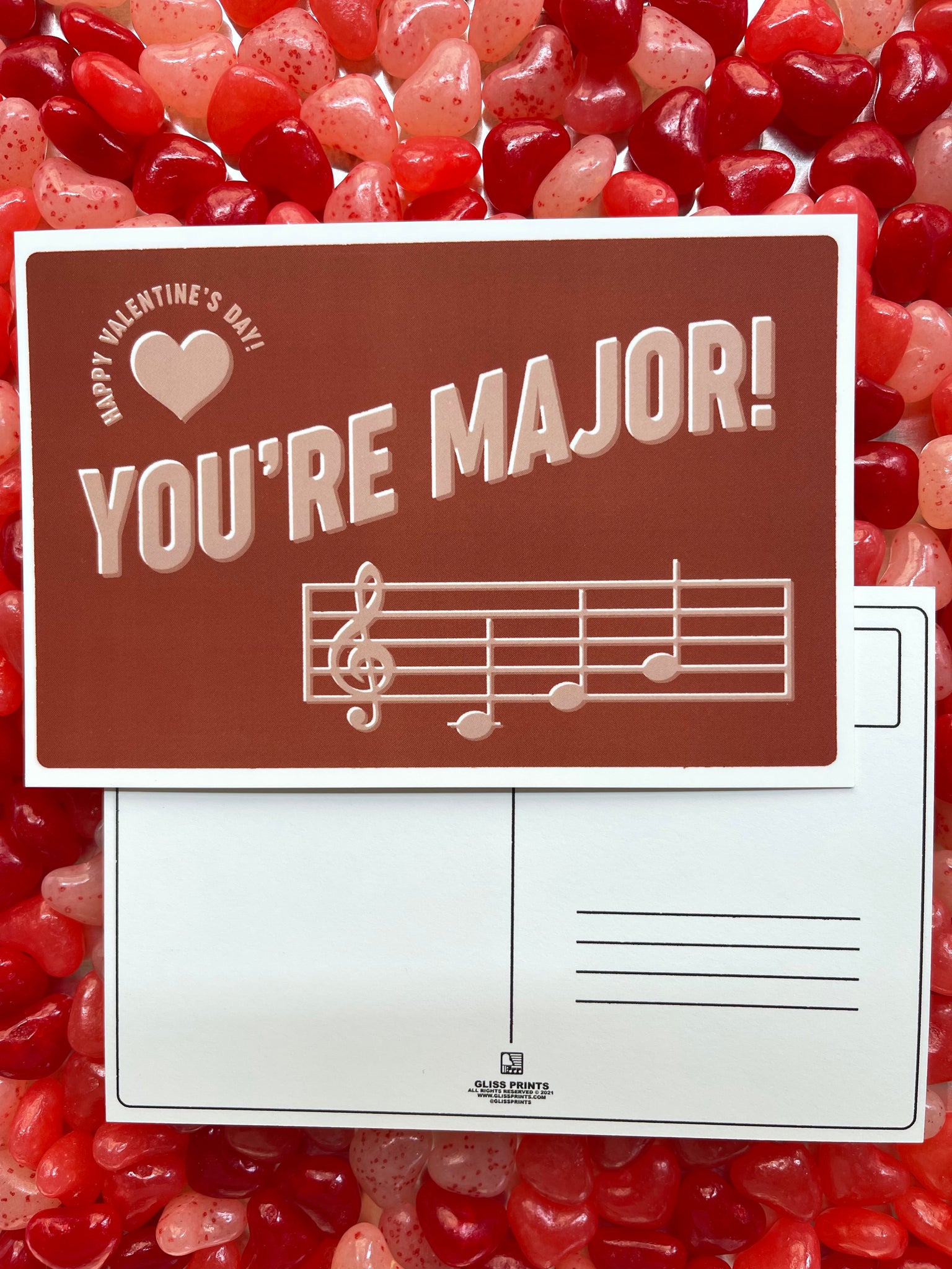 You're Major! Valentine's Day Music Postcard