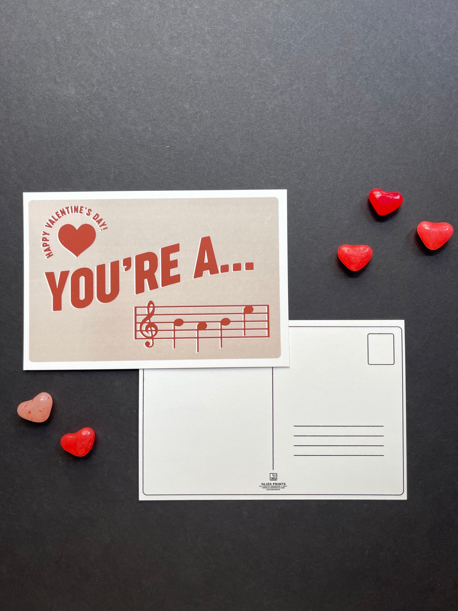 You're A Babe! Valentine's Day Music Postcard