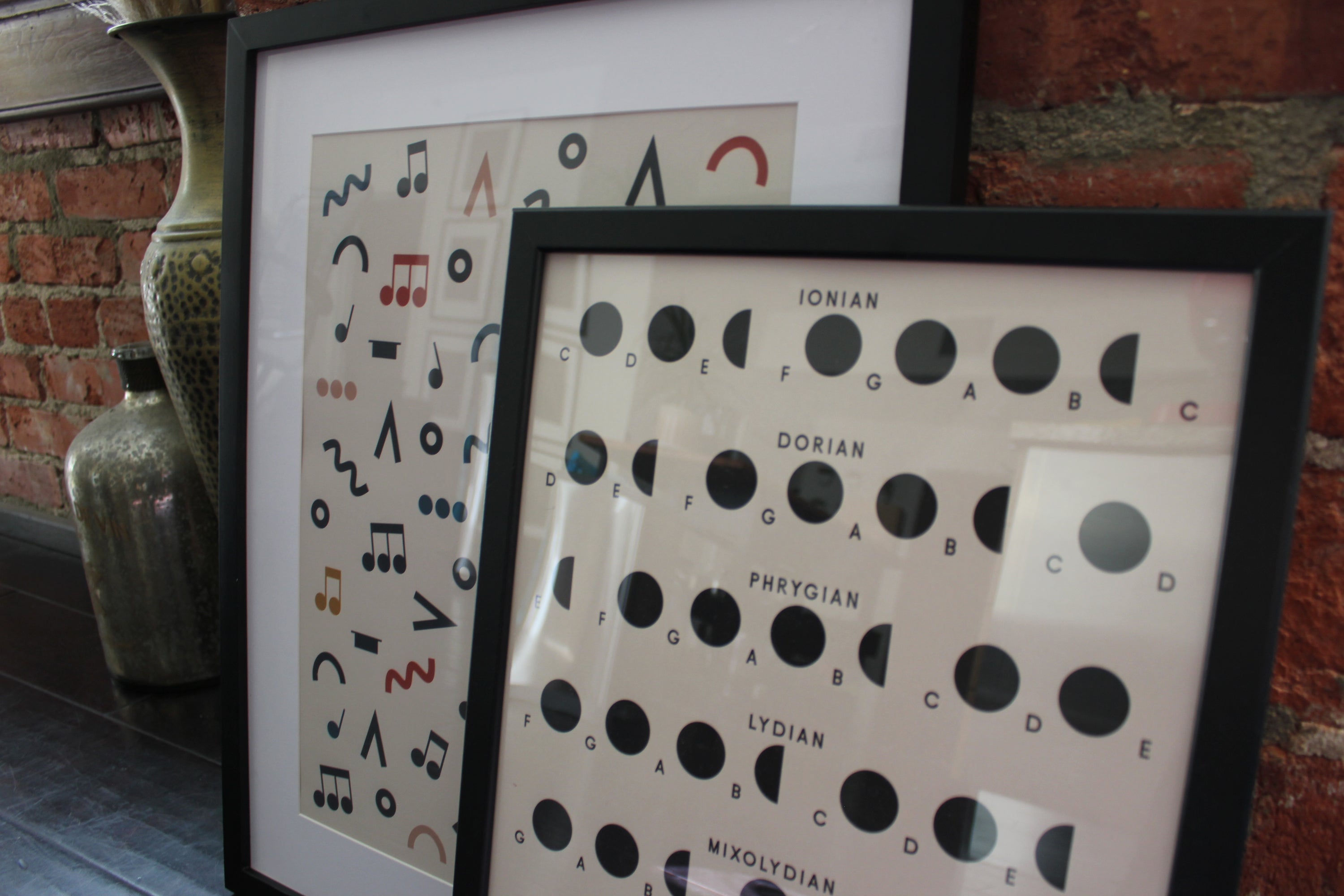 Music Notes Poster, Music Symbols, Music Room Decor, Cream