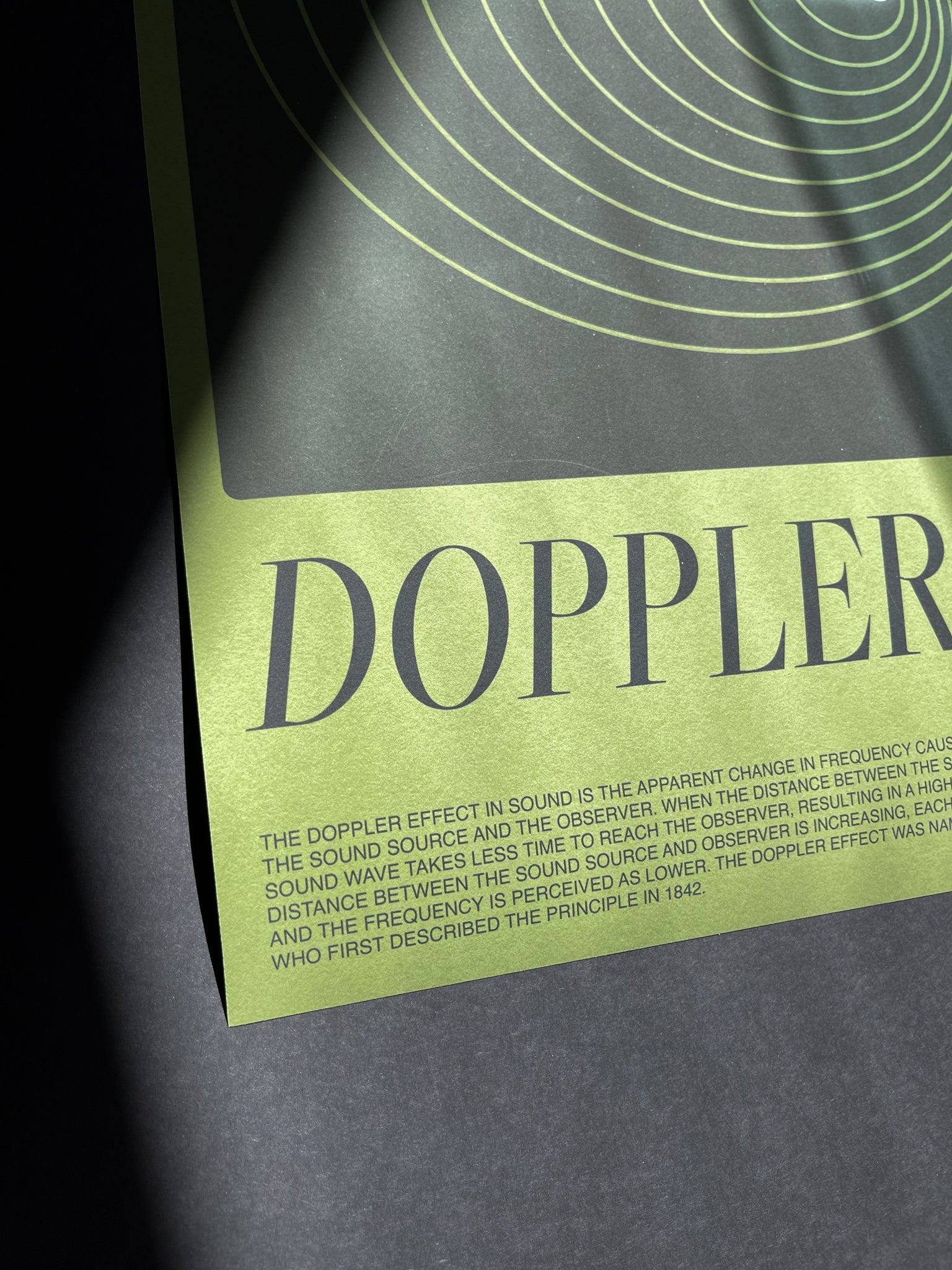 Doppler Effect Poster, Green
