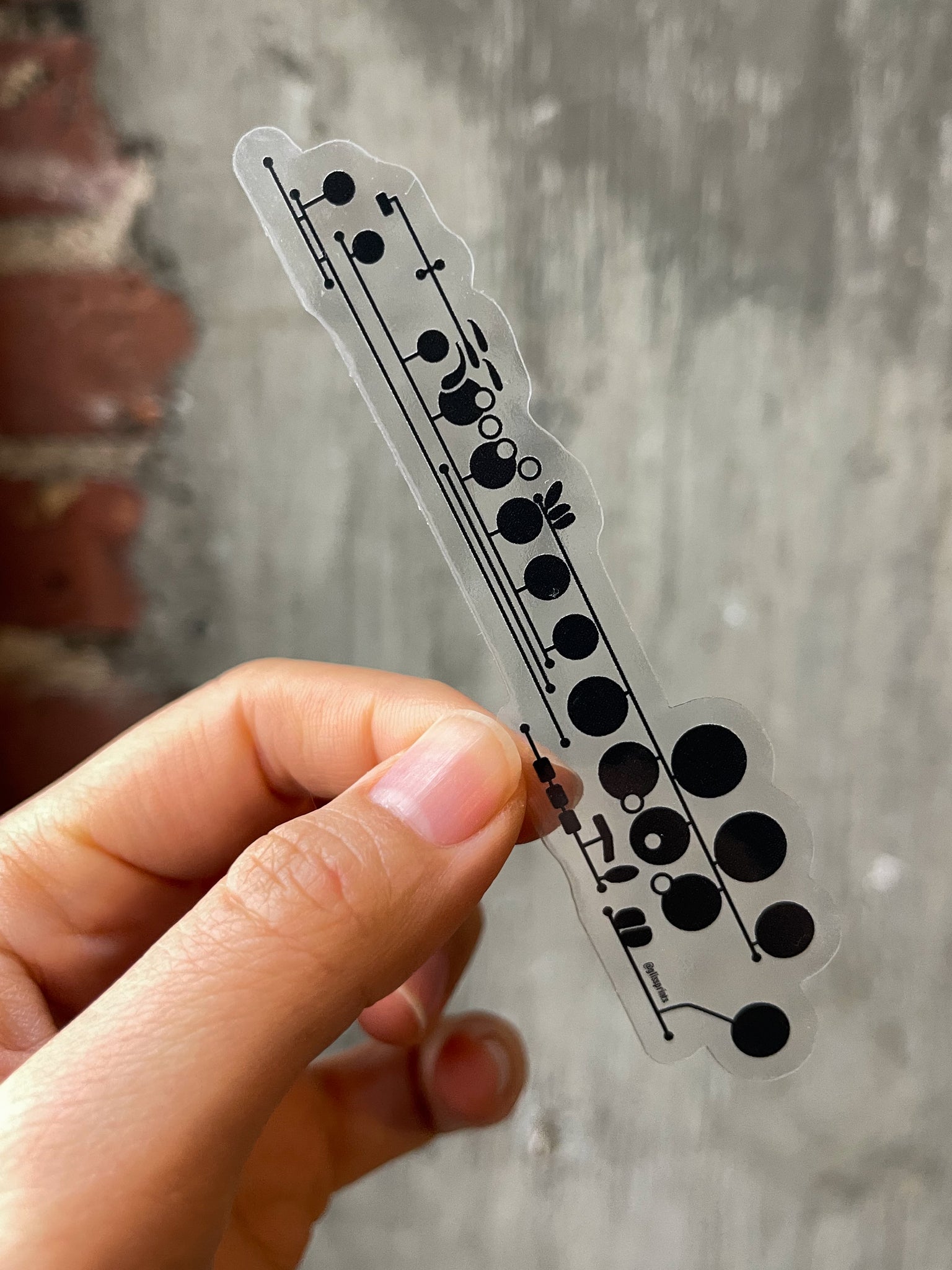 Saxophone Keys Clear Sticker