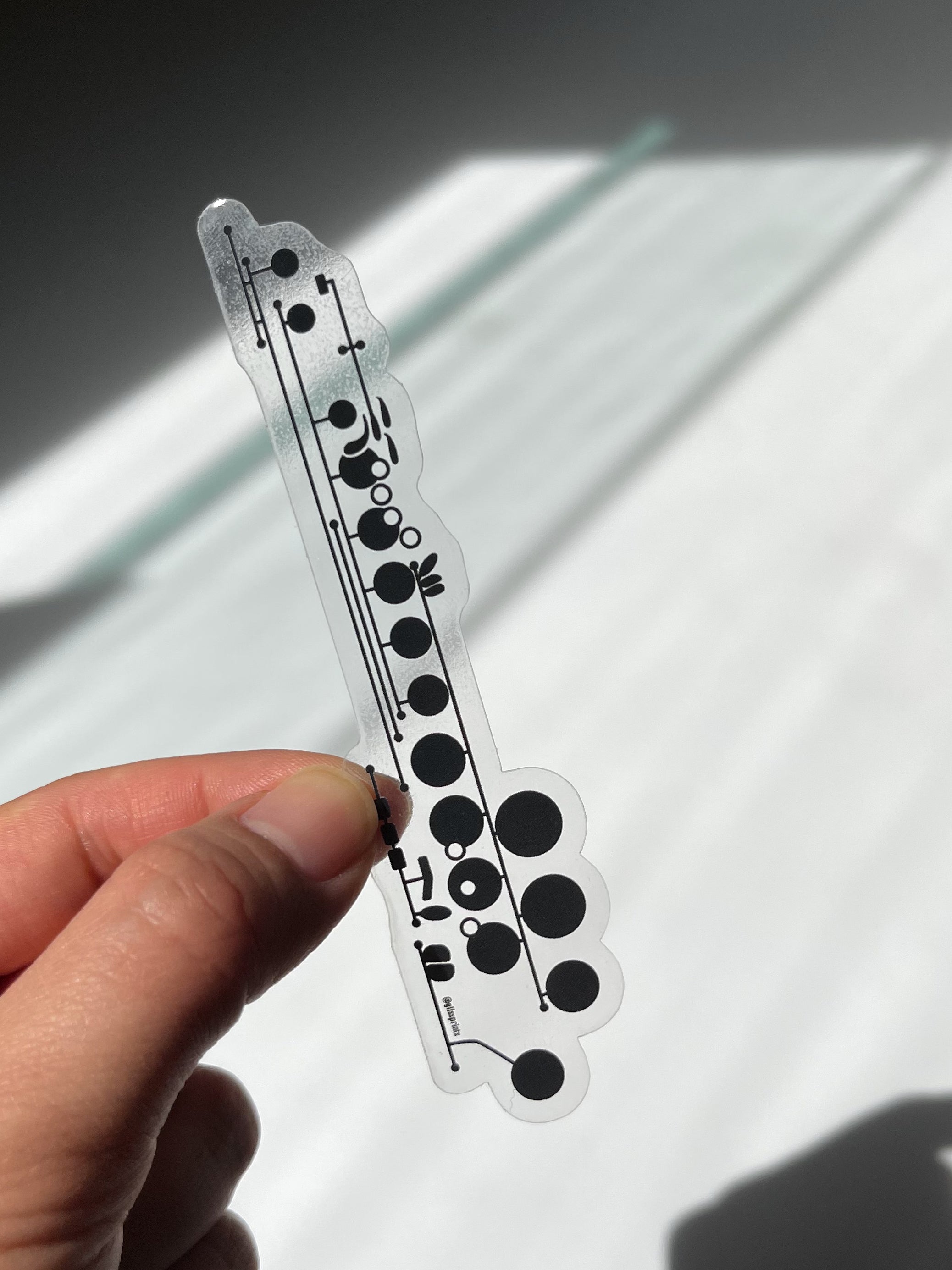 Saxophone Keys Clear Sticker