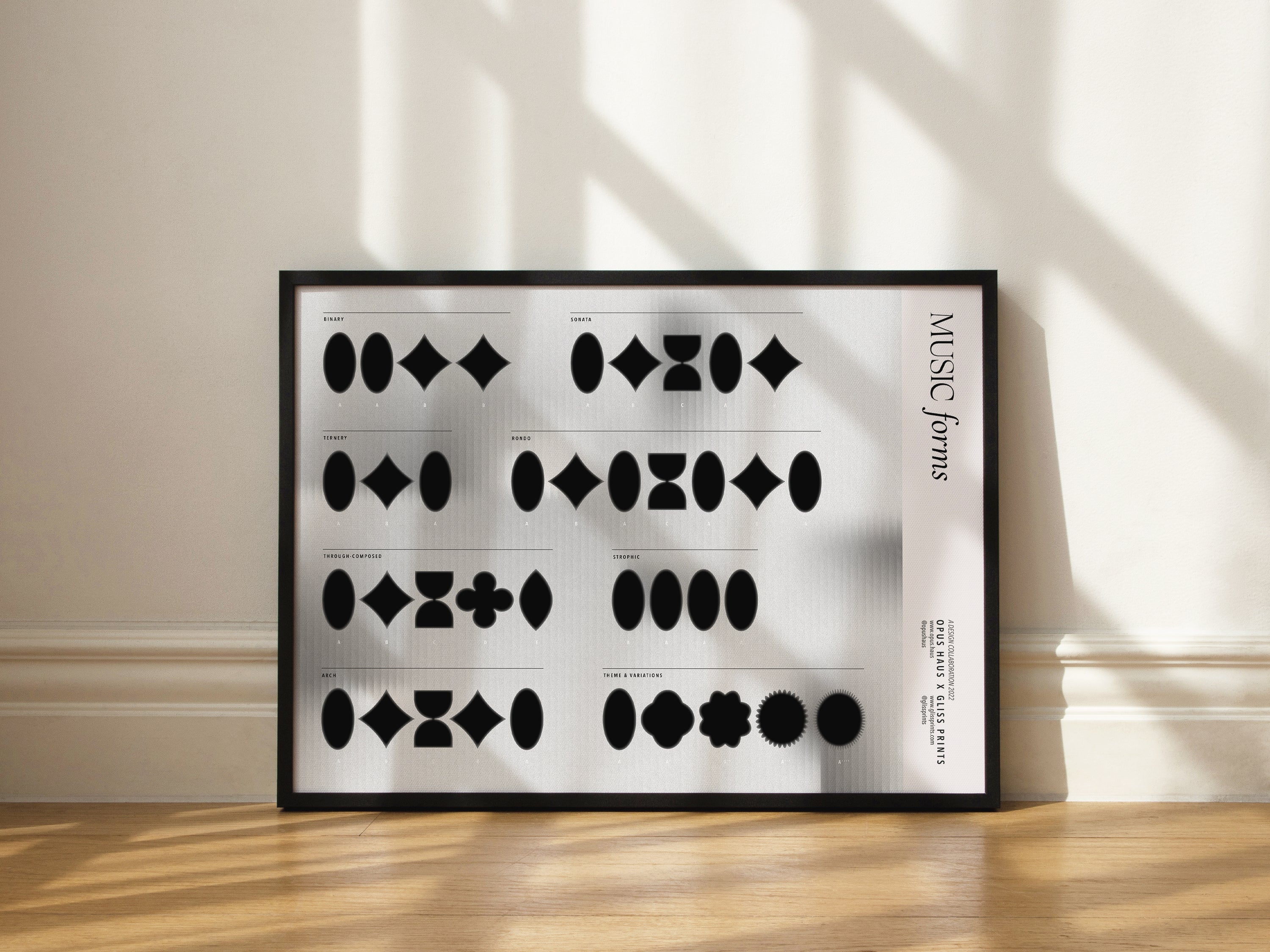 Music Forms Art Print - Opus Haus Collaboration