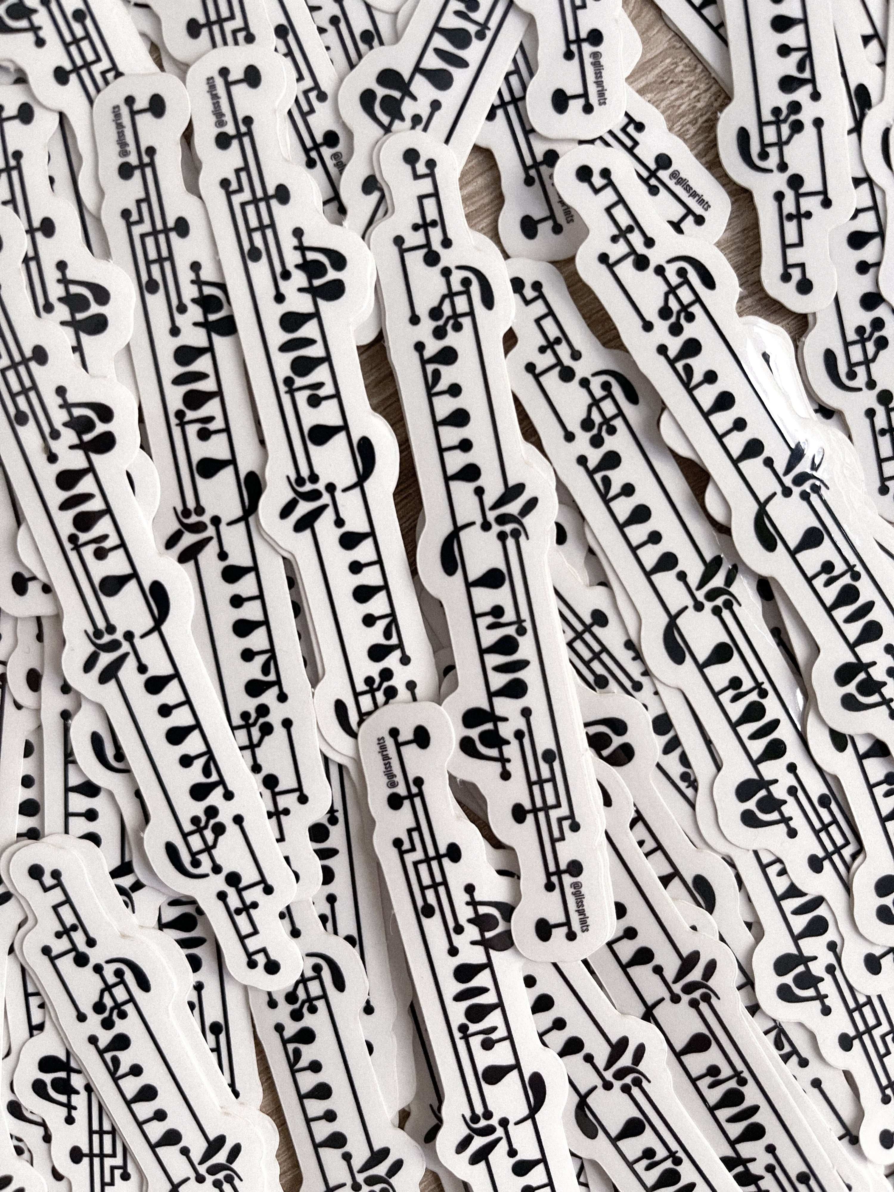 Oboe Keys Clear Sticker