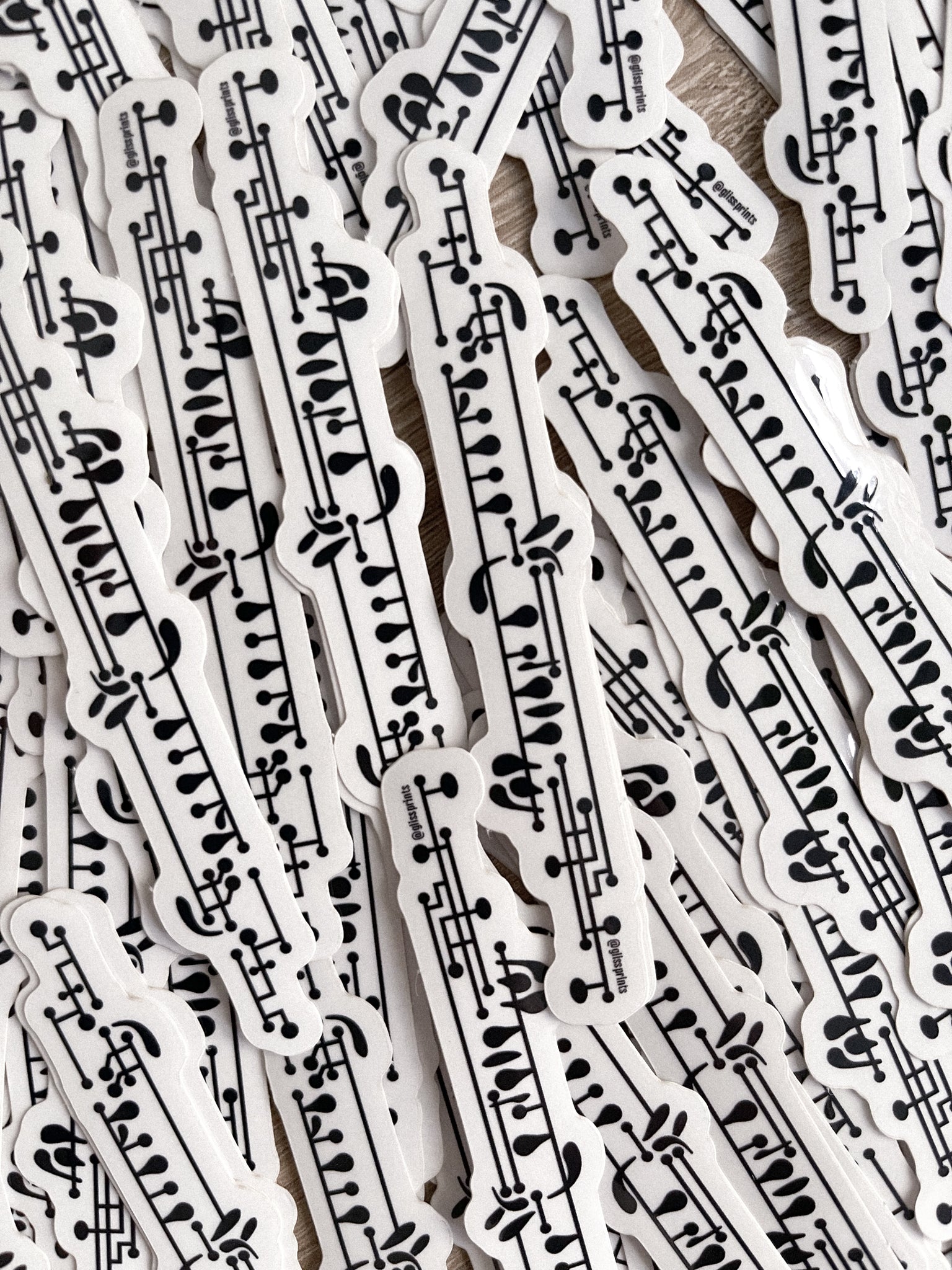 Oboe Keys Clear Sticker