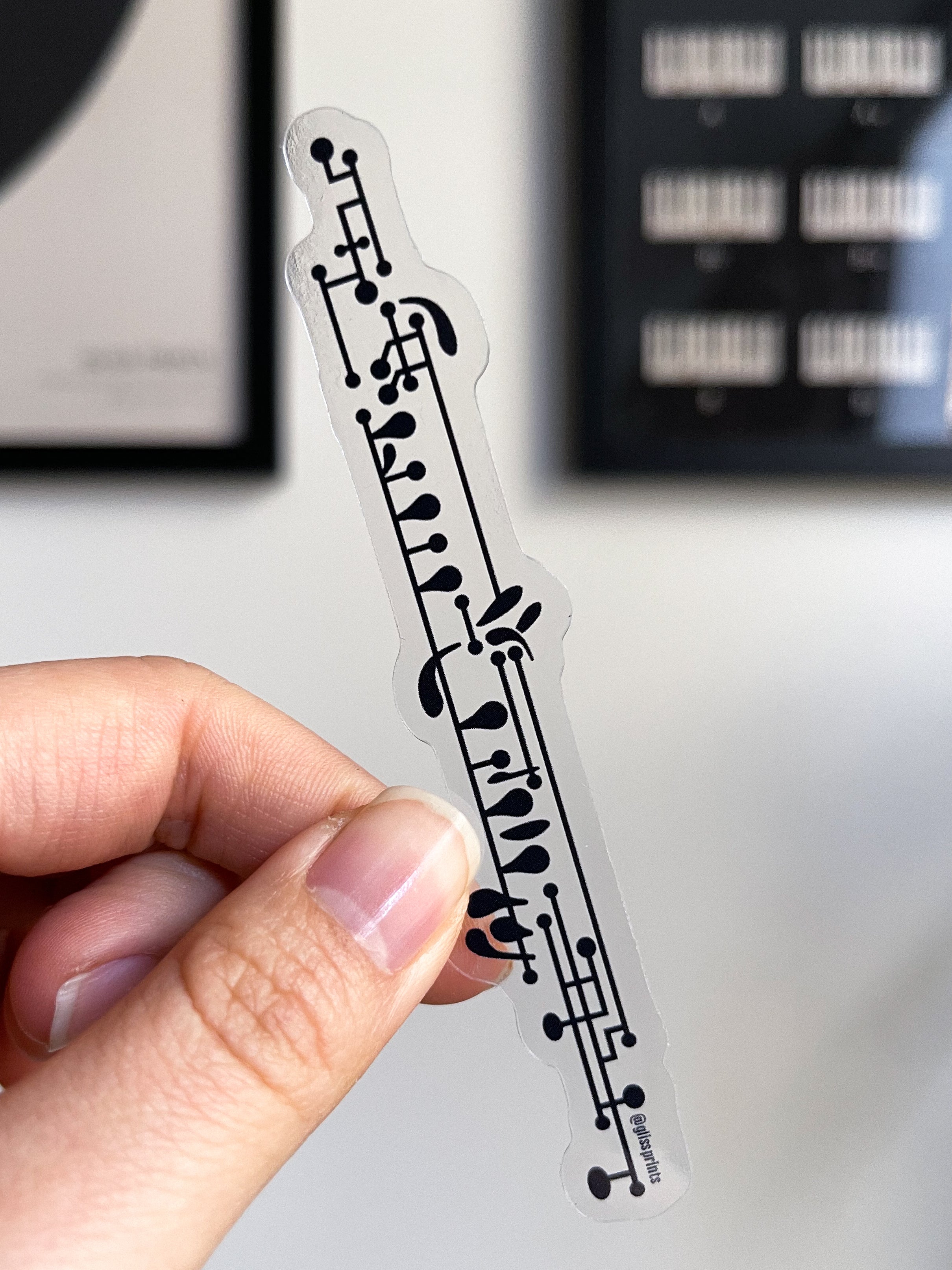 Oboe Keys Clear Sticker